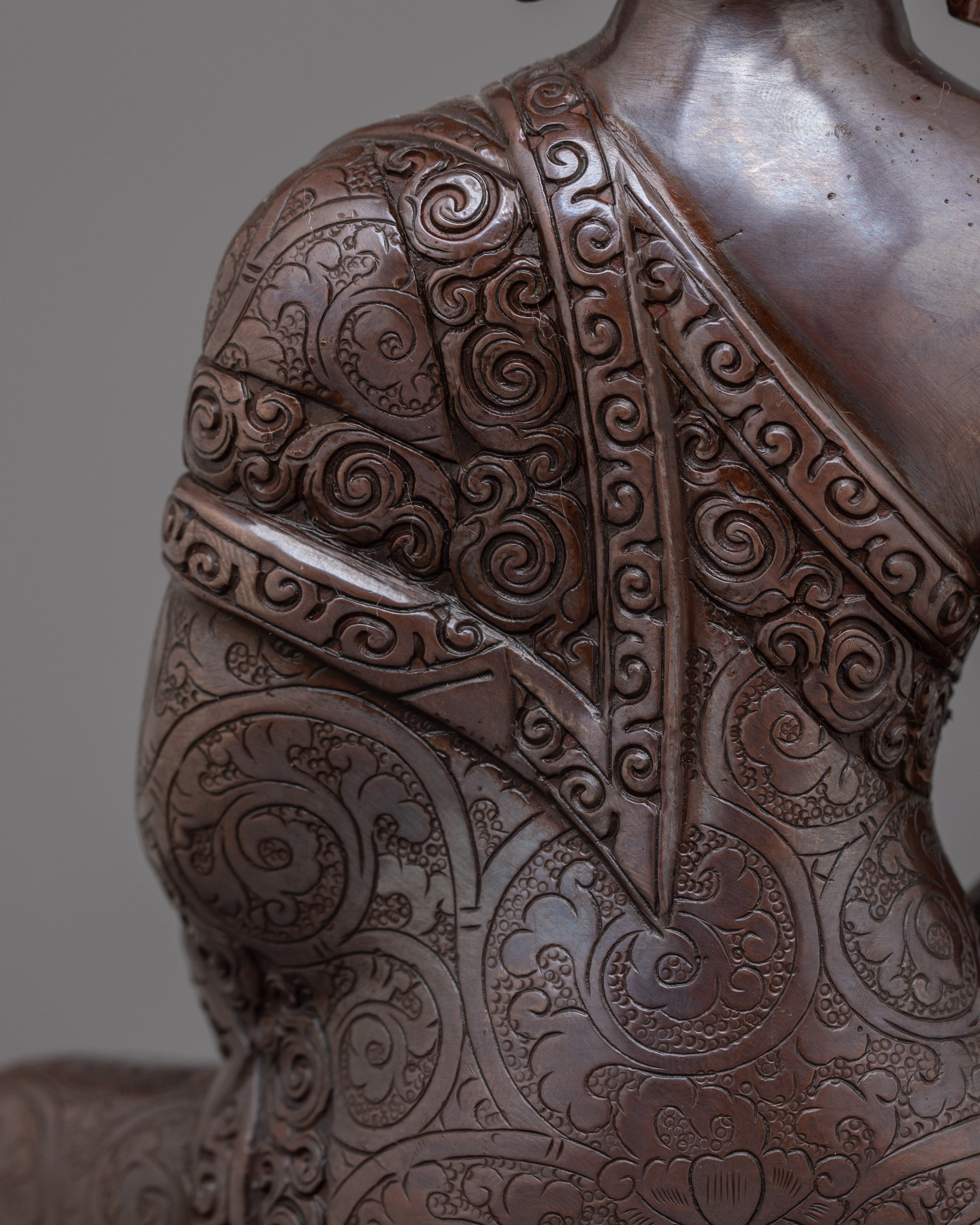 Historical Amitabha Buddha Statue | Oxidized Copper Sculpture