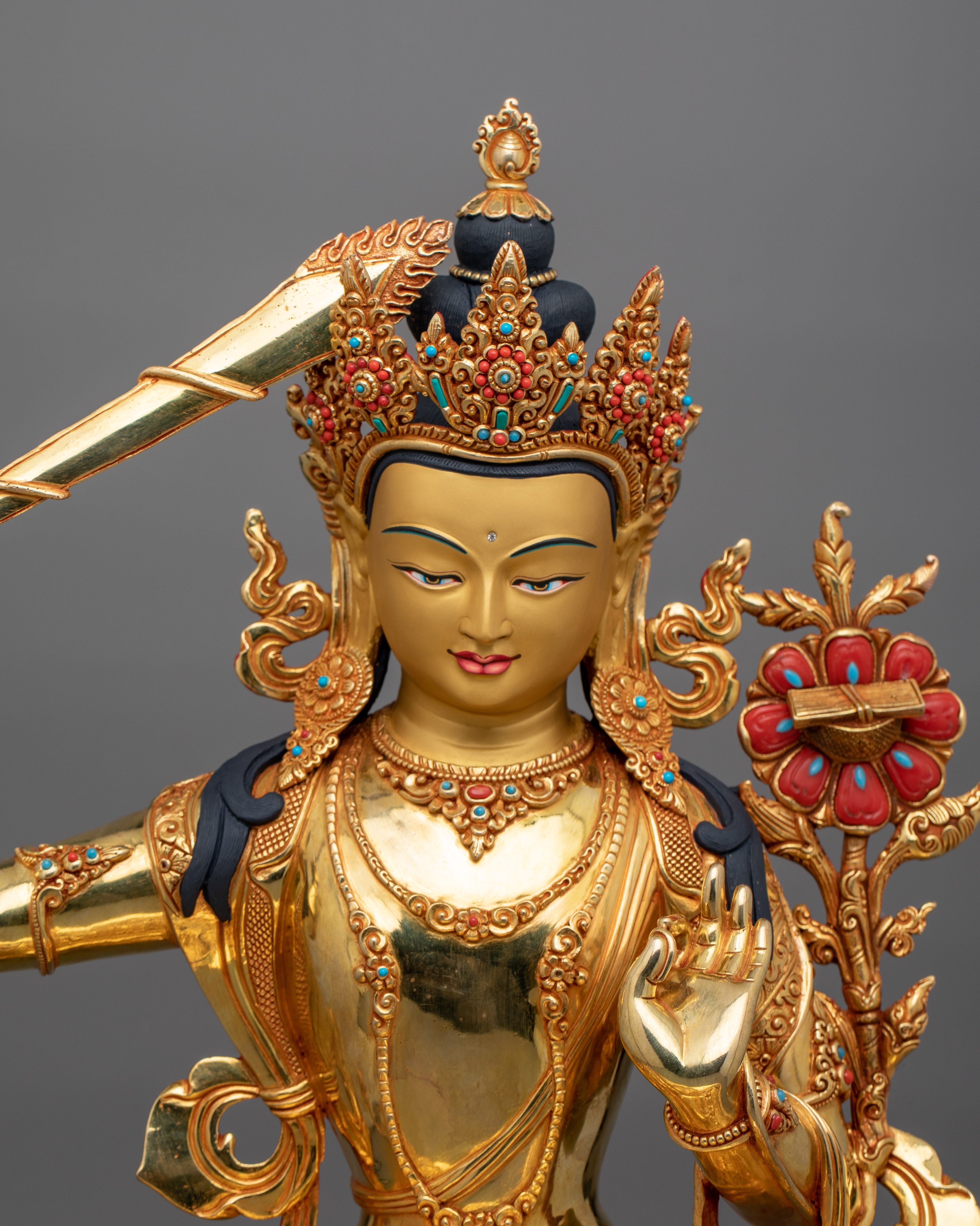 The Great Manjushri With Prajna Khadga | Also Know as Wisdom God