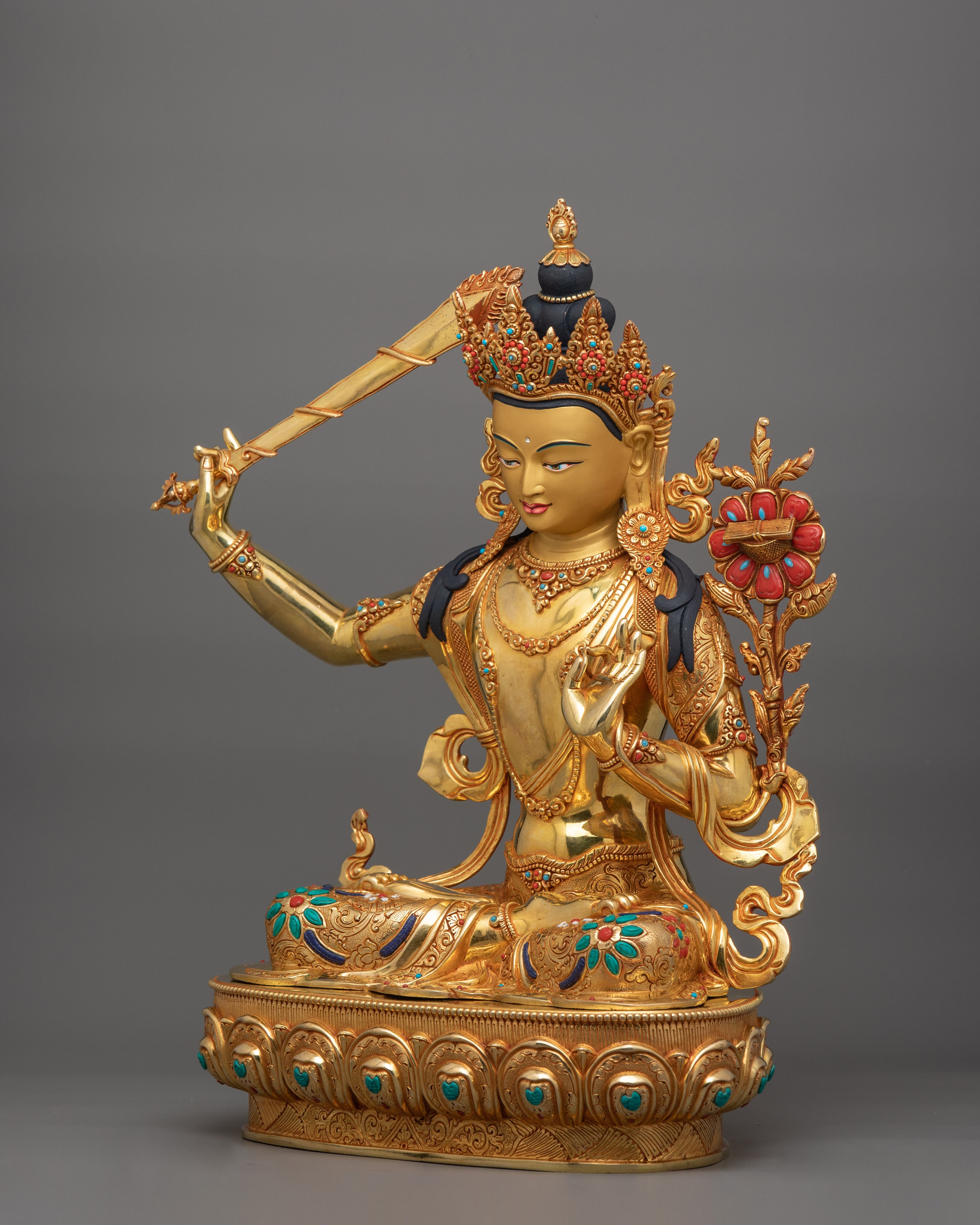 The Great Manjushri With Prajna Khadga | Also Know as Wisdom God
