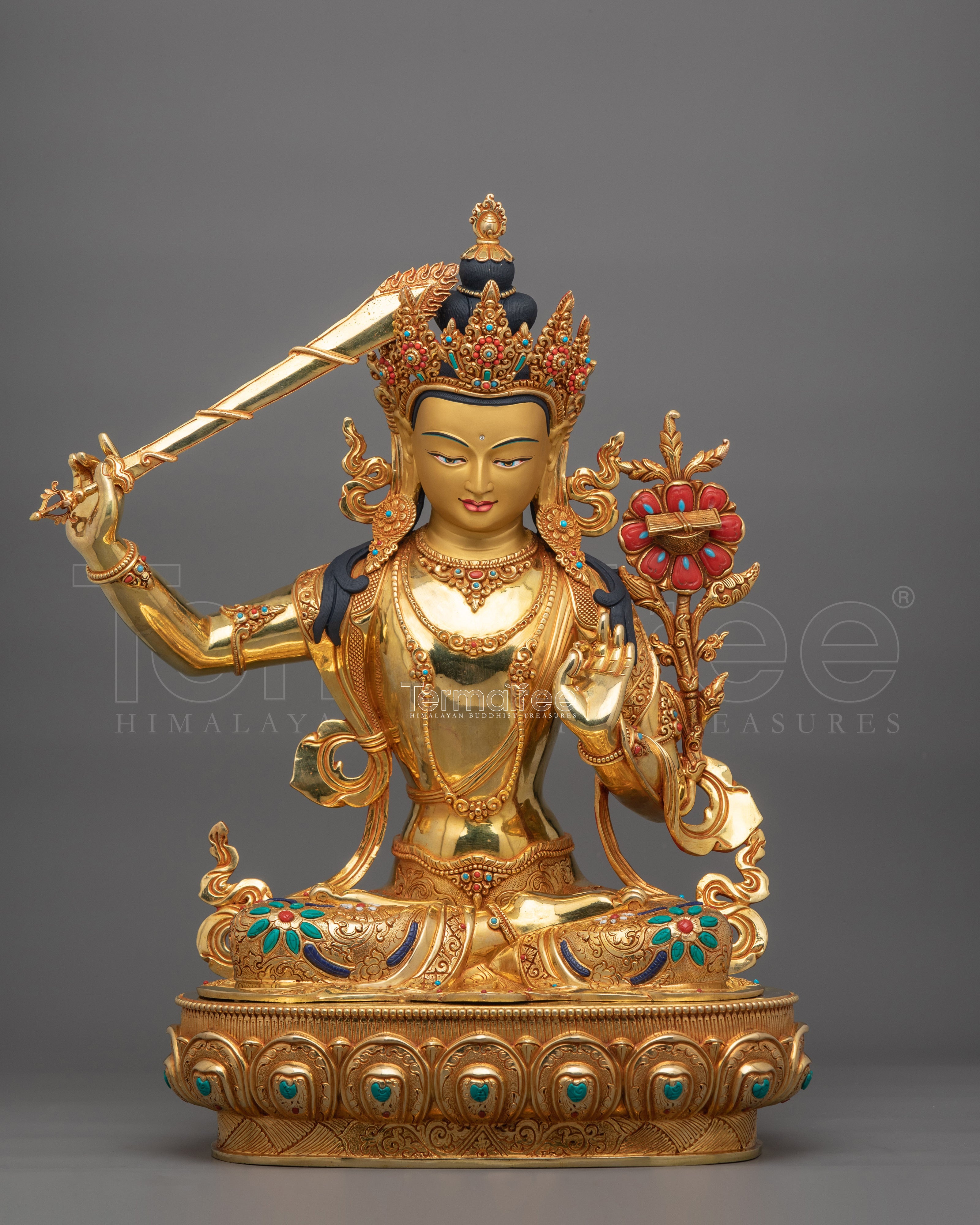The Great Manjushri With Prajna Khadga | Also Know as Wisdom God
