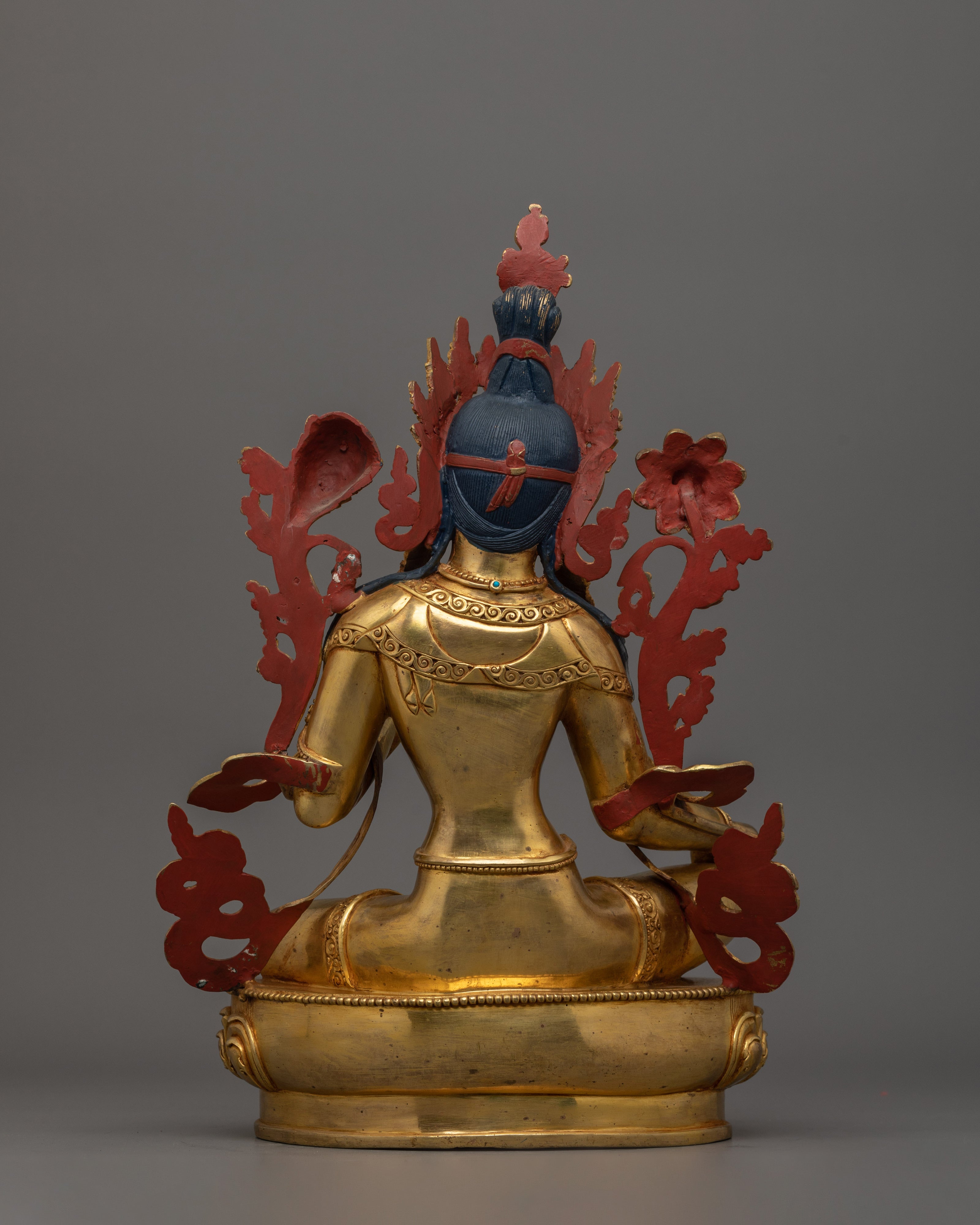 Handcrafted Goddess Green Tara Sculpture | Himalayan Tibetan Art