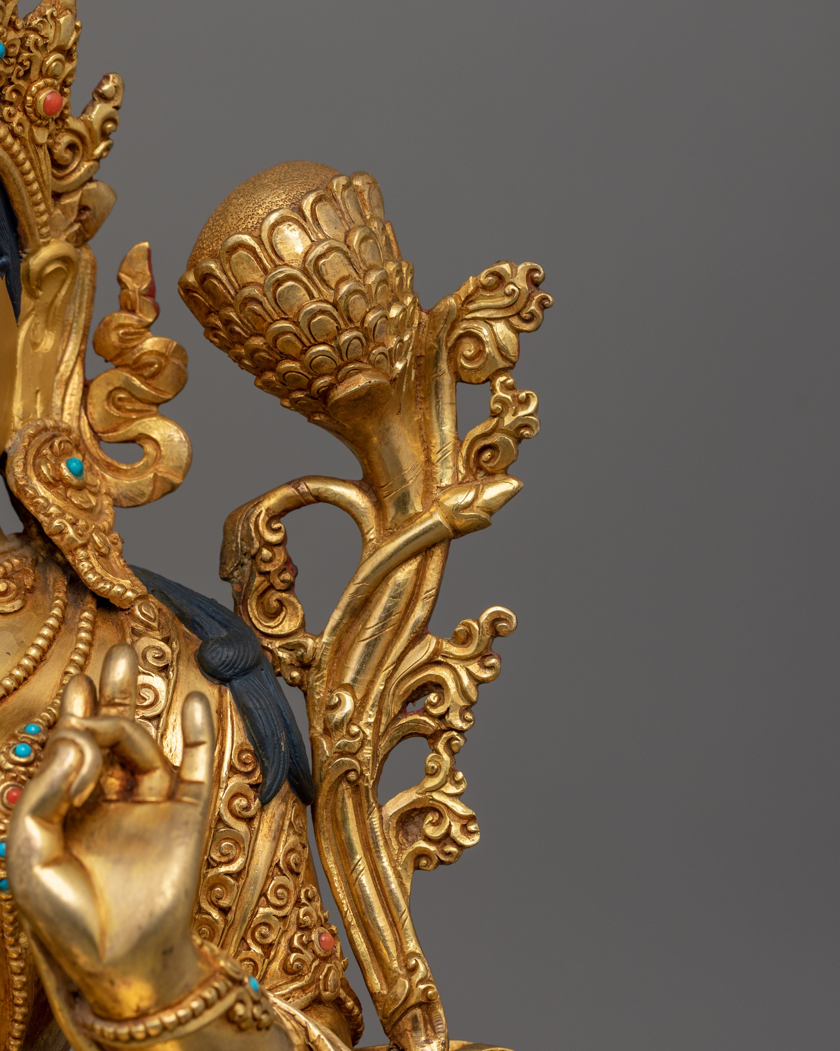 Handcrafted Goddess Green Tara Sculpture | Himalayan Tibetan Art