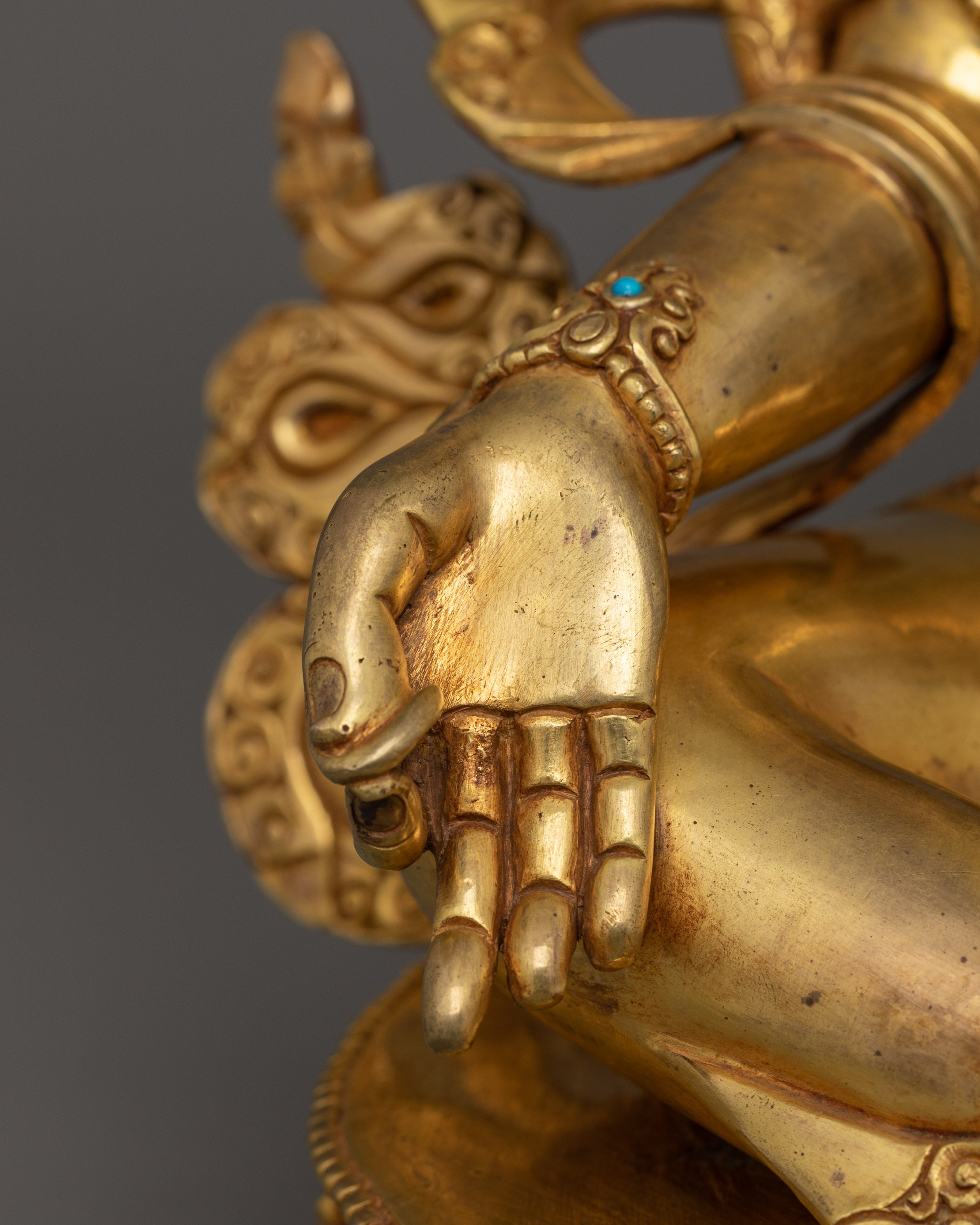 Handcrafted Goddess Green Tara Sculpture | Himalayan Tibetan Art