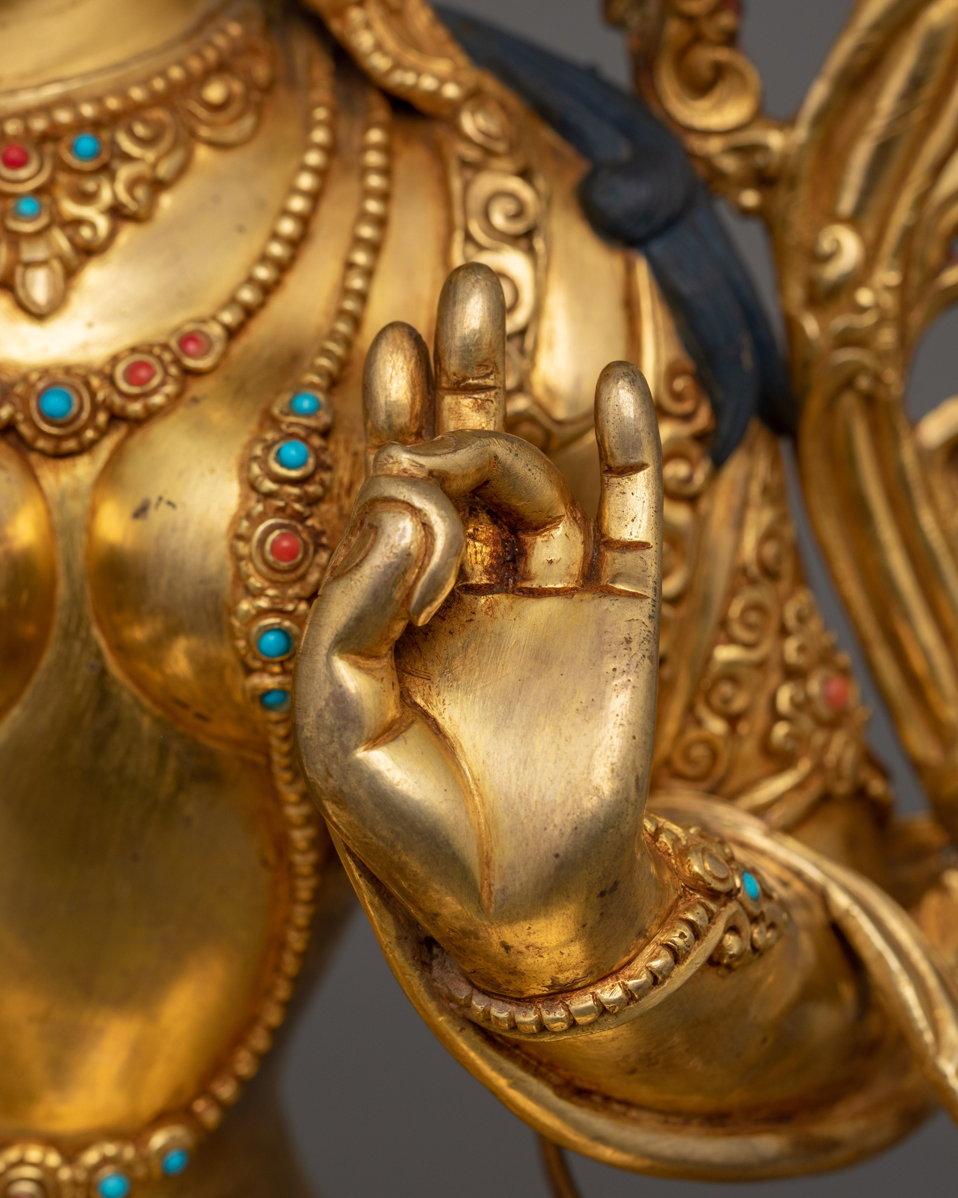 Handcrafted Goddess Green Tara Sculpture | Himalayan Tibetan Art