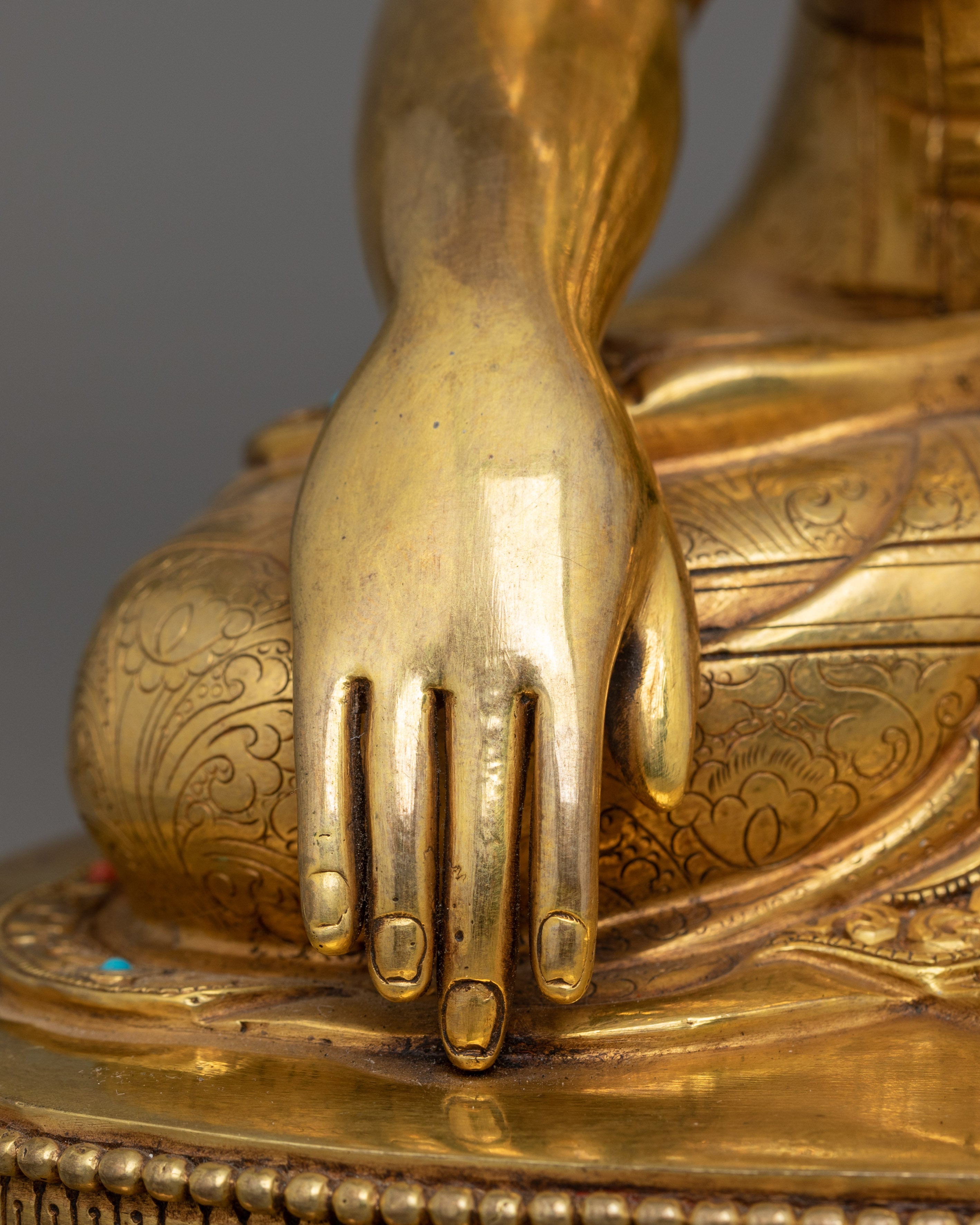 16.5 Inch Handmade Tibetan Shakyamuni Statue | Dharma Teacher