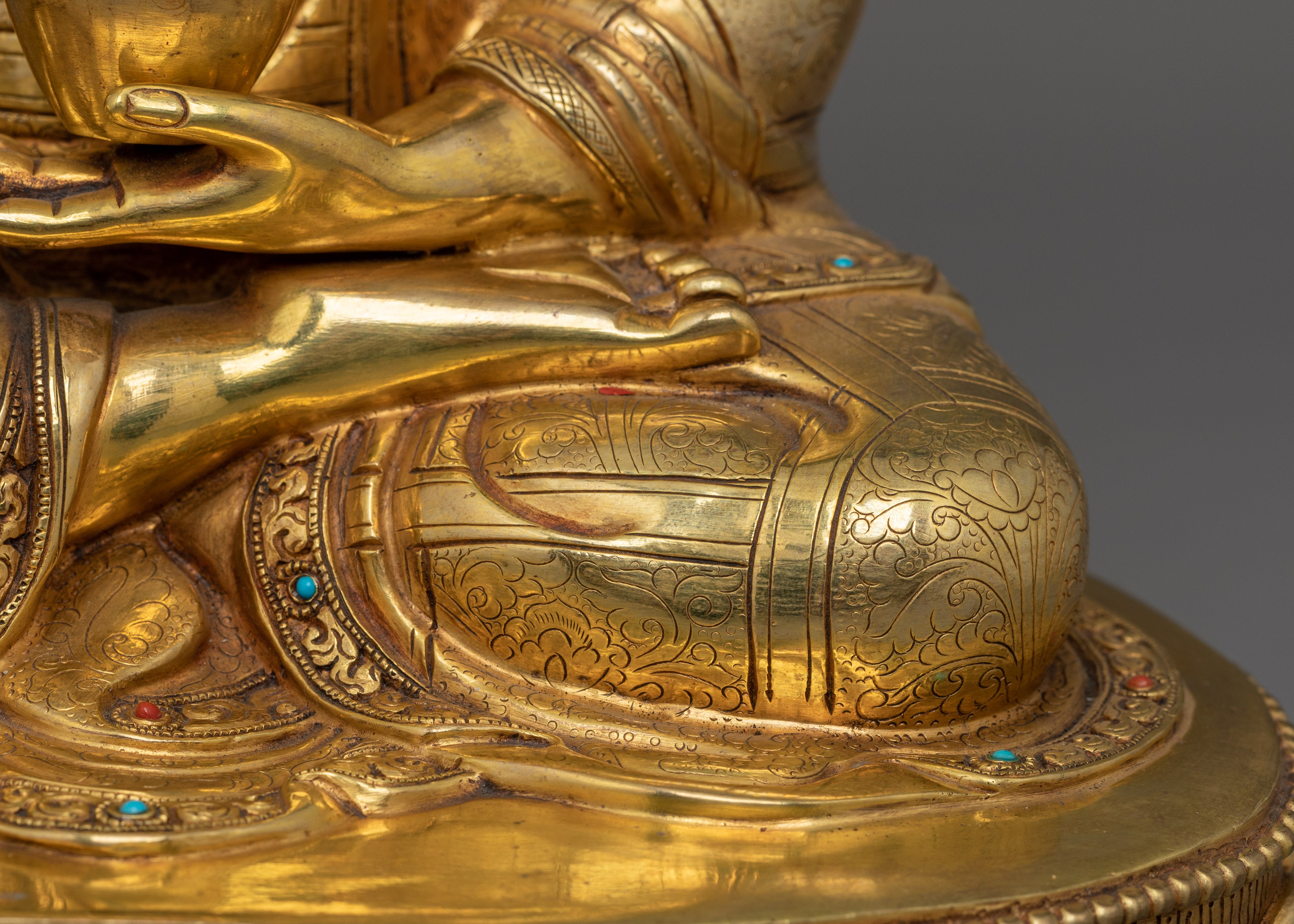 16.5 Inch Handmade Tibetan Shakyamuni Statue | Dharma Teacher