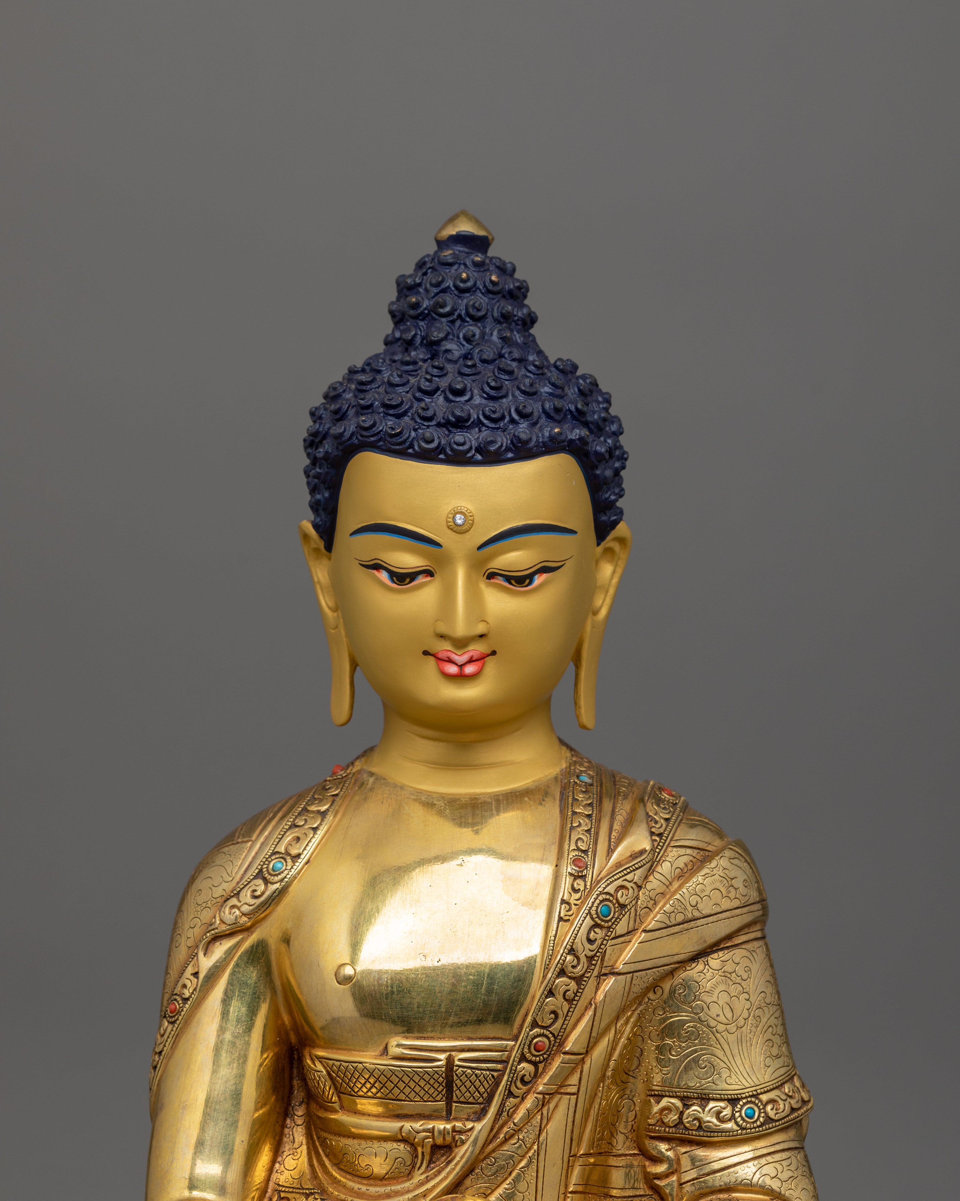16.5 Inch Handmade Tibetan Shakyamuni Statue | Dharma Teacher