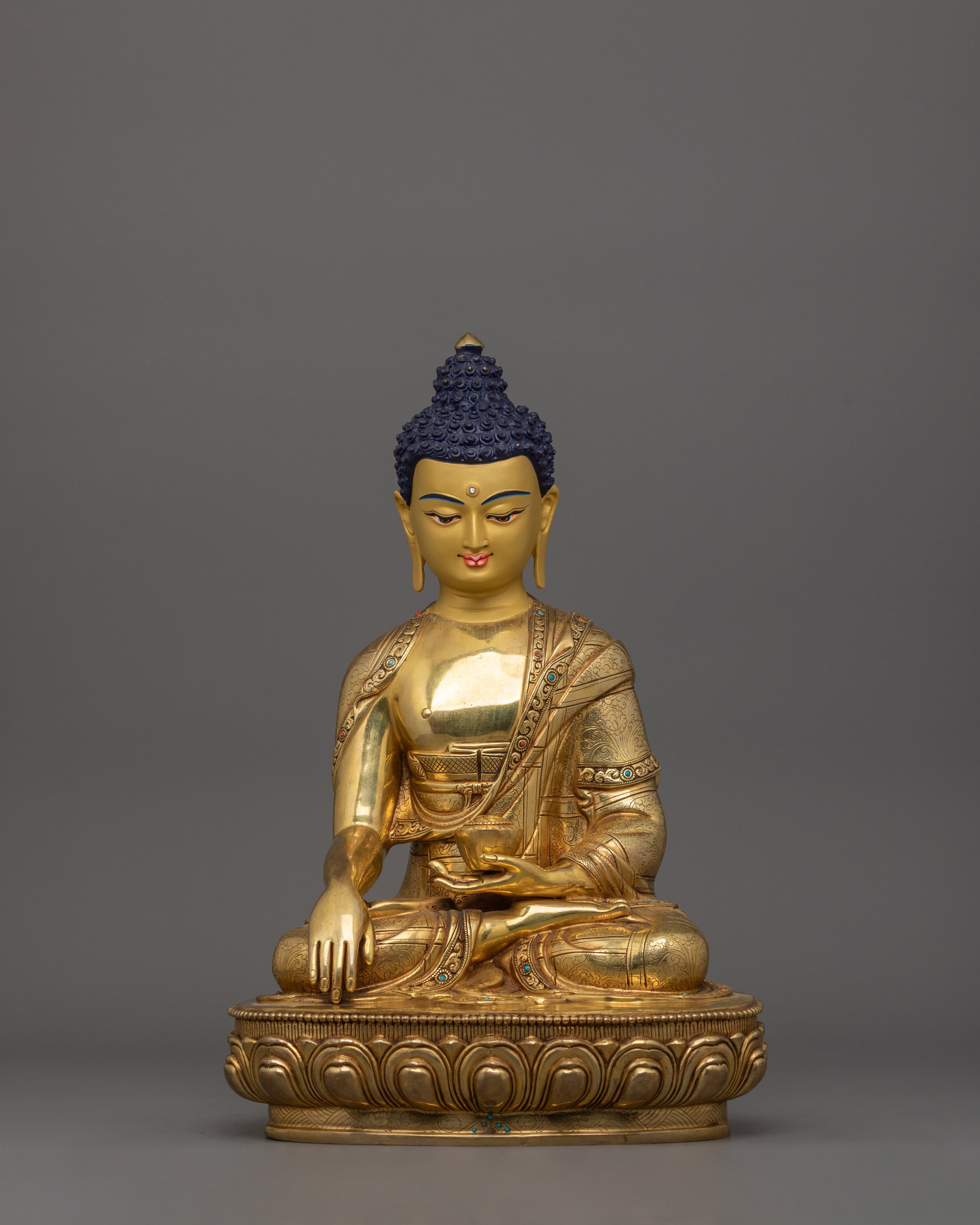 16.5 Inch Handmade Tibetan Shakyamuni Statue | Dharma Teacher