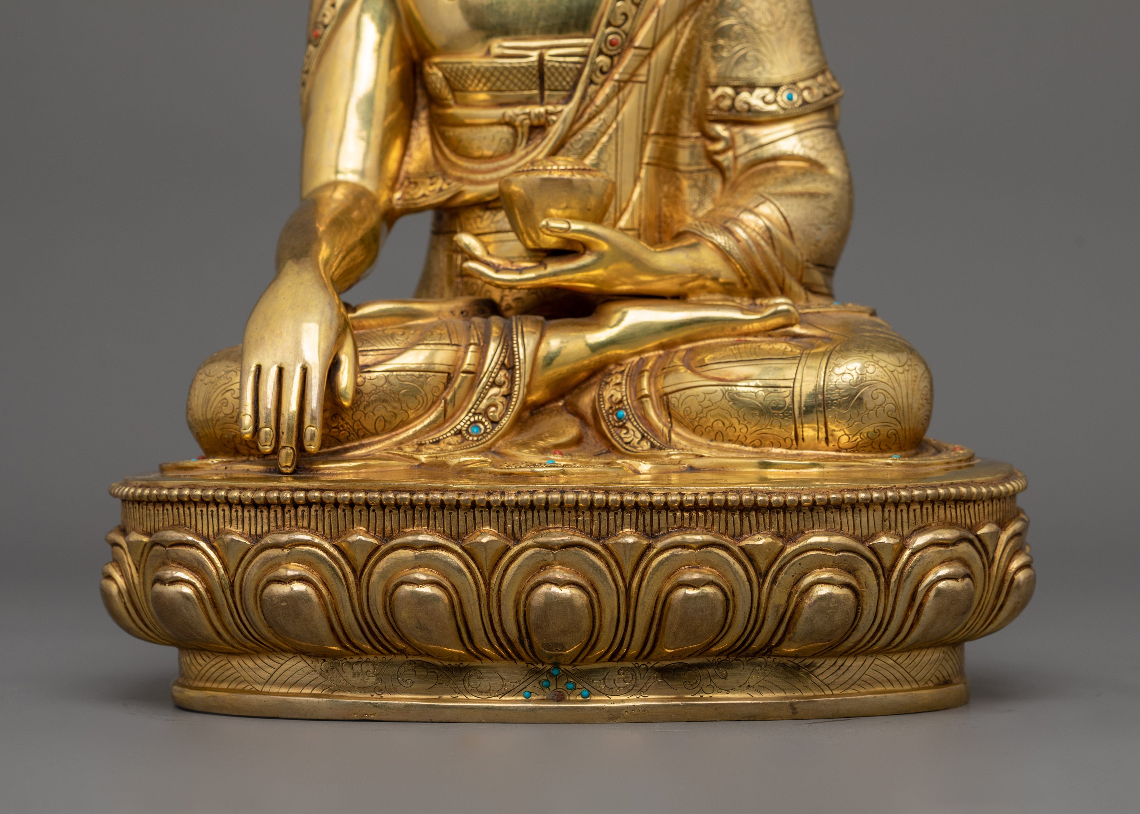 16.5 Inch Handmade Tibetan Shakyamuni Statue | Dharma Teacher