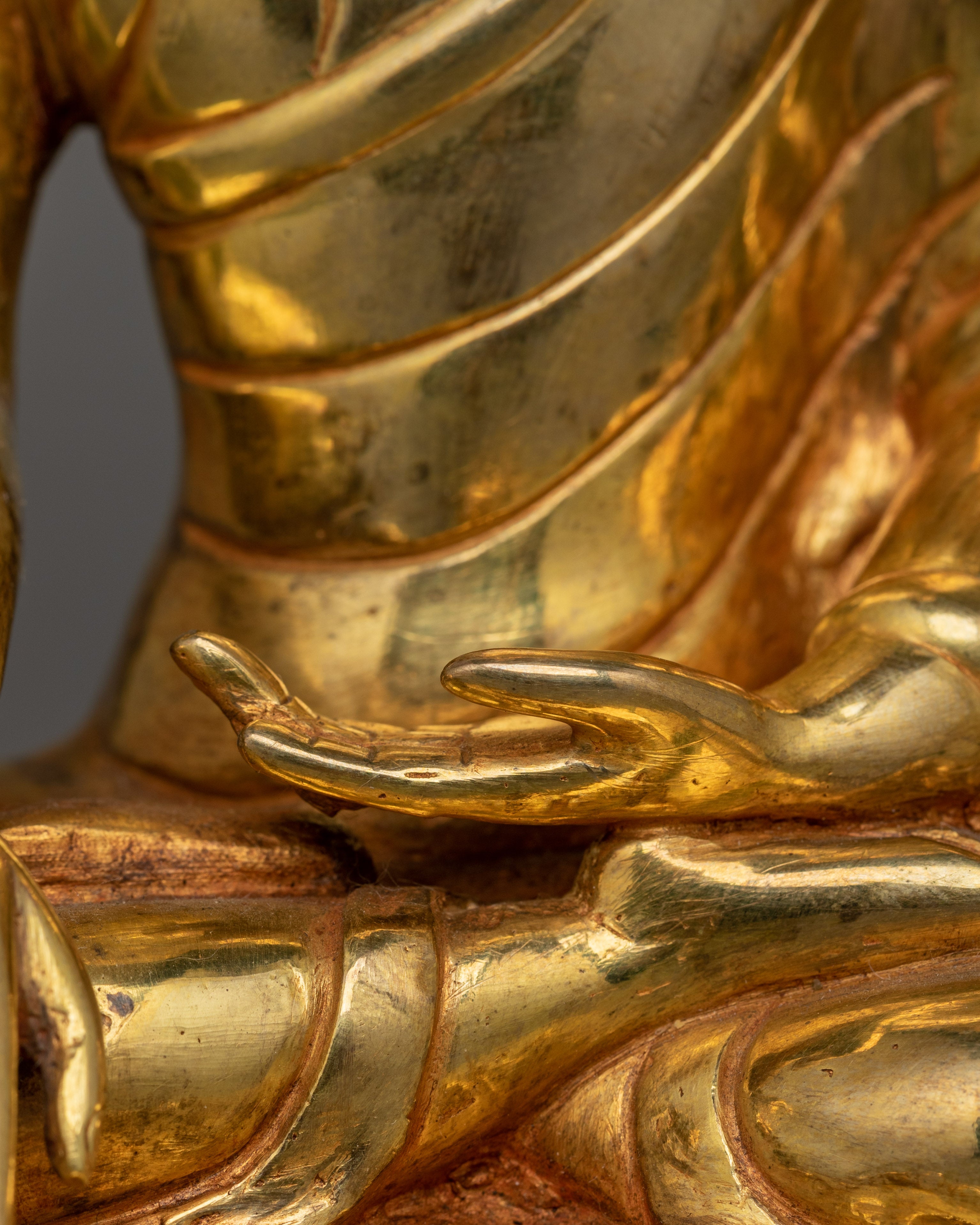 24K Gold Gilded Buddhist Master Statue | Master of all Buddha