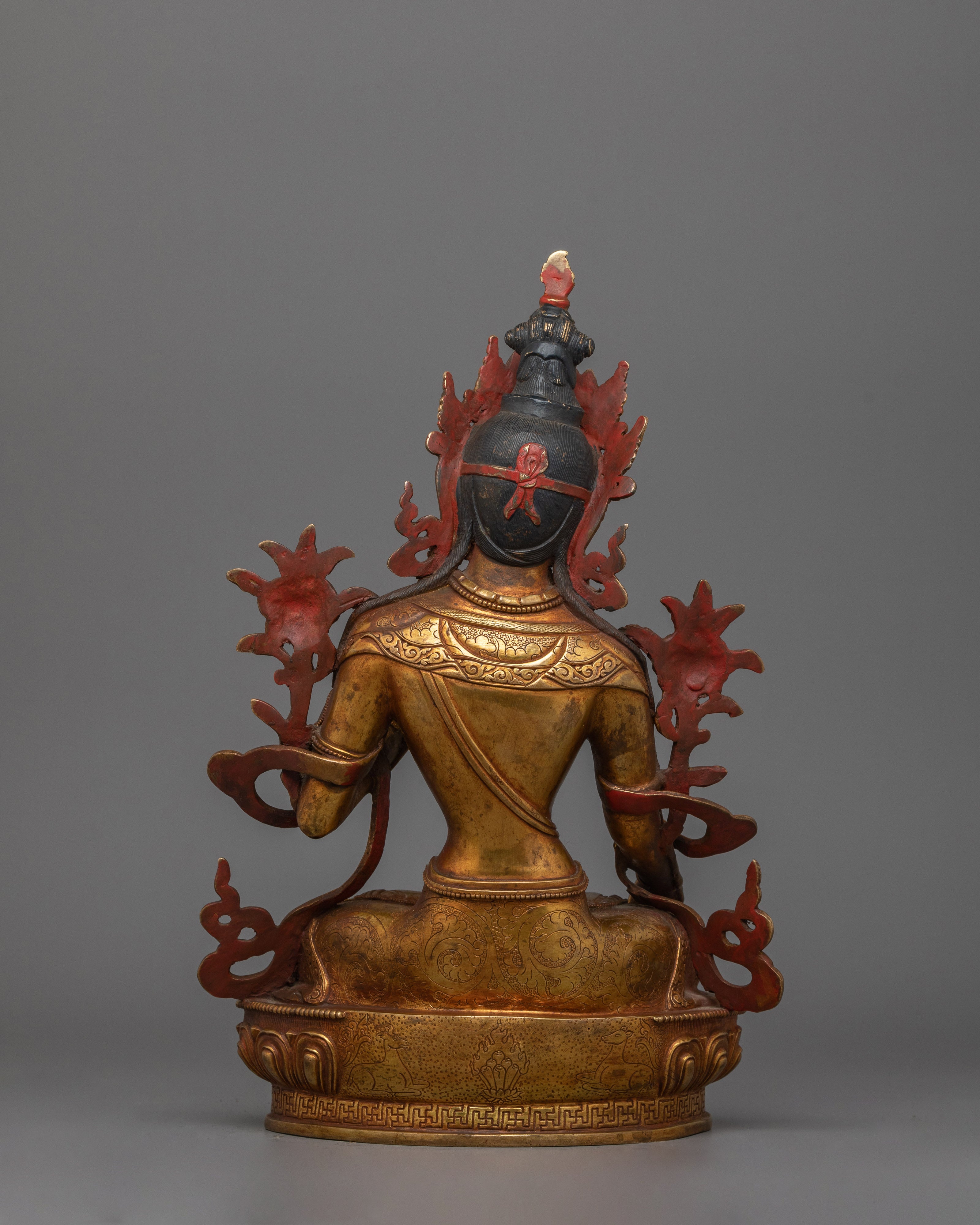 Buddhist Sculpture of White Tara | Symbol of Compassion and Enlightenment