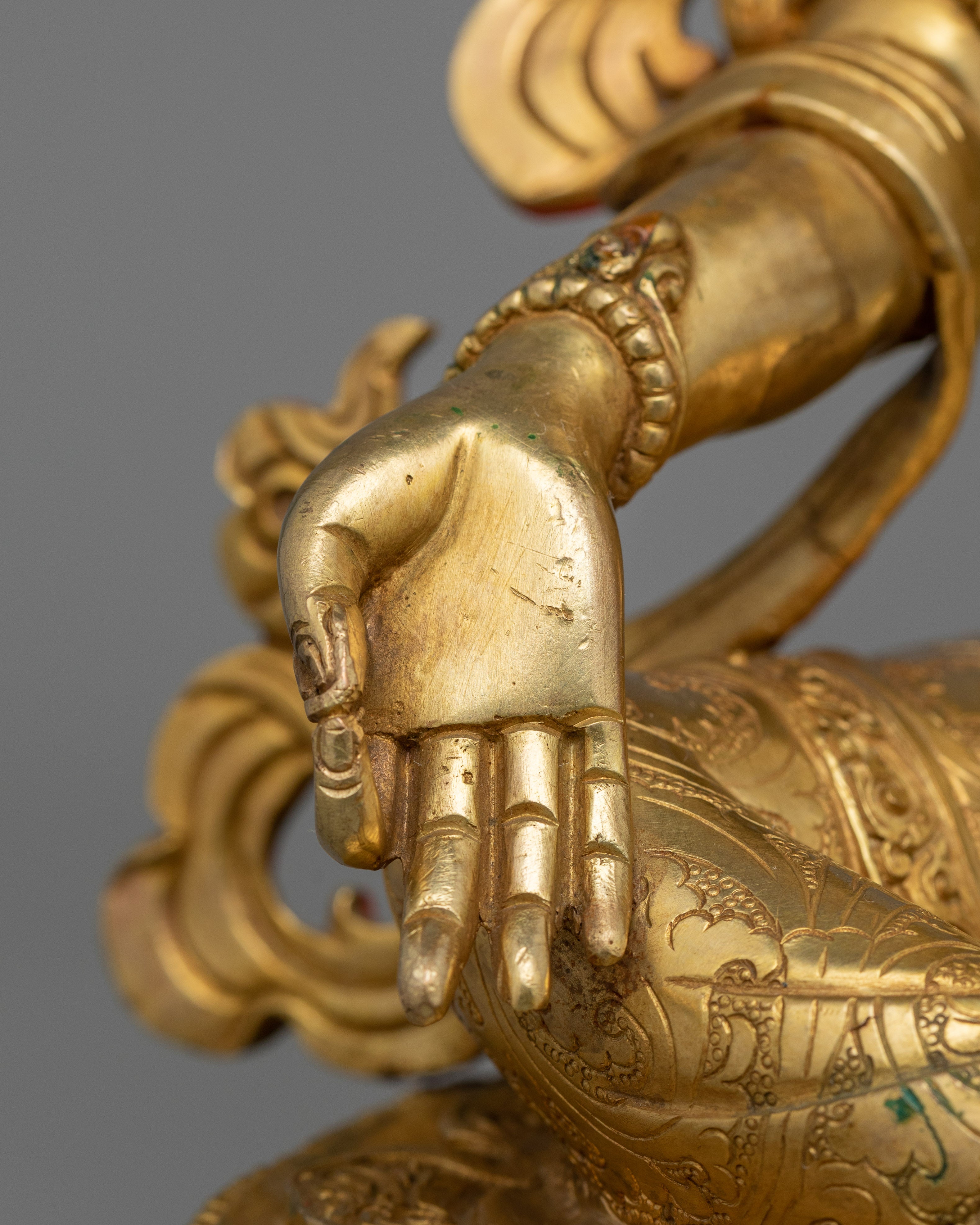 Green Tara Protector Deity Statue | Divine Feminine Artwork