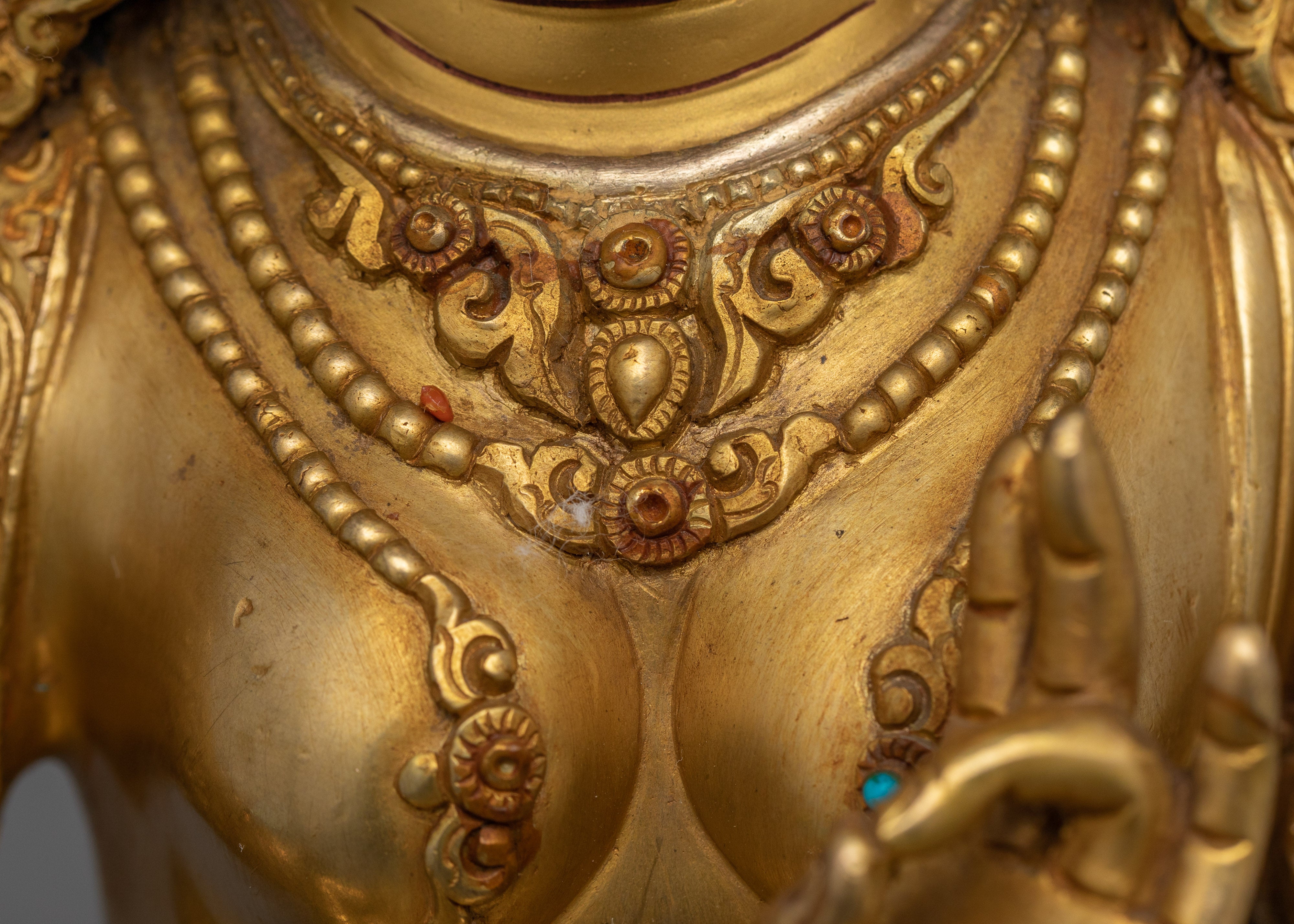 Green Tara Protector Deity Statue | Divine Feminine Artwork