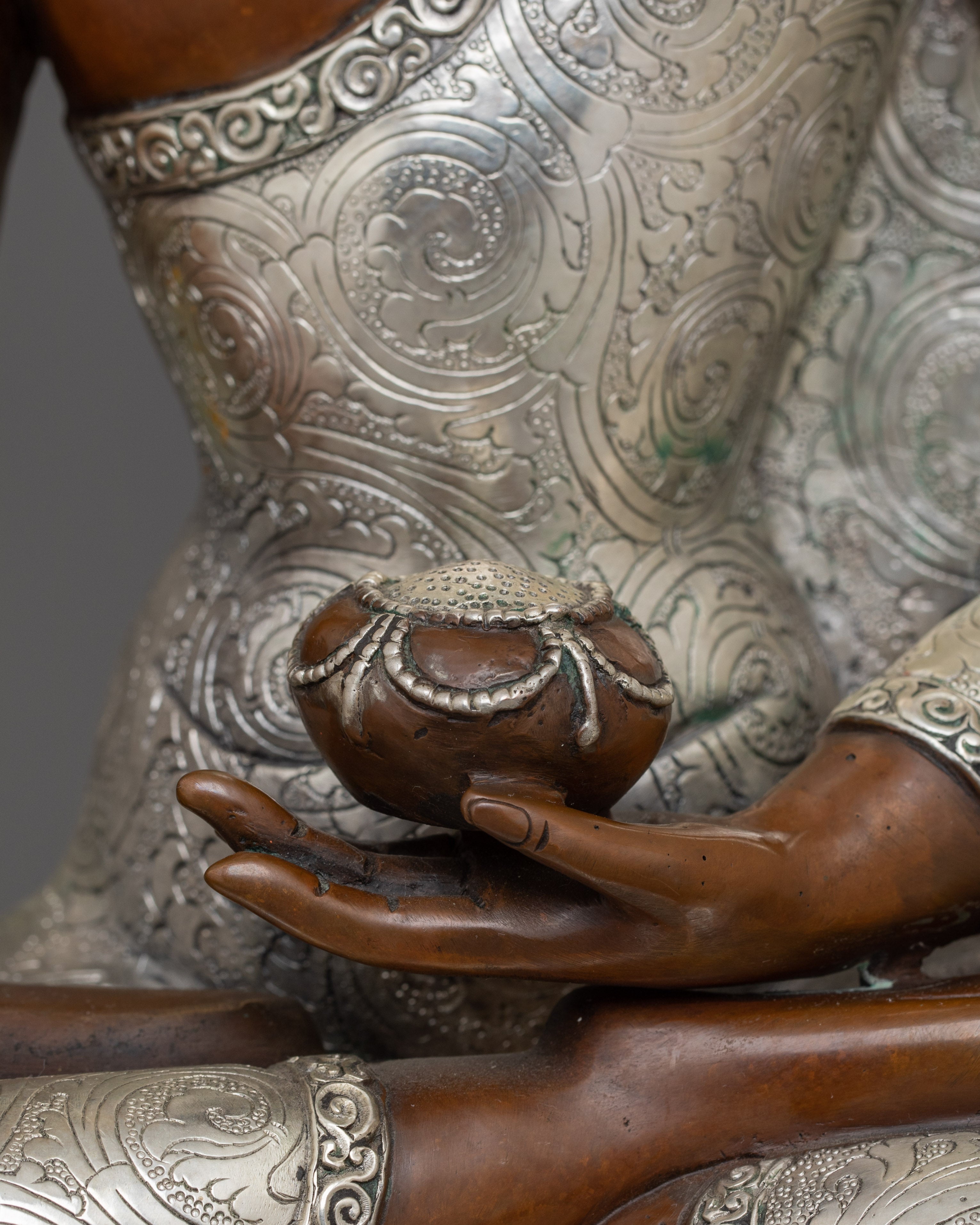 Handmade Statue of Shakyamuni Buddha with Two Disciples | The Buddha of Wisdom