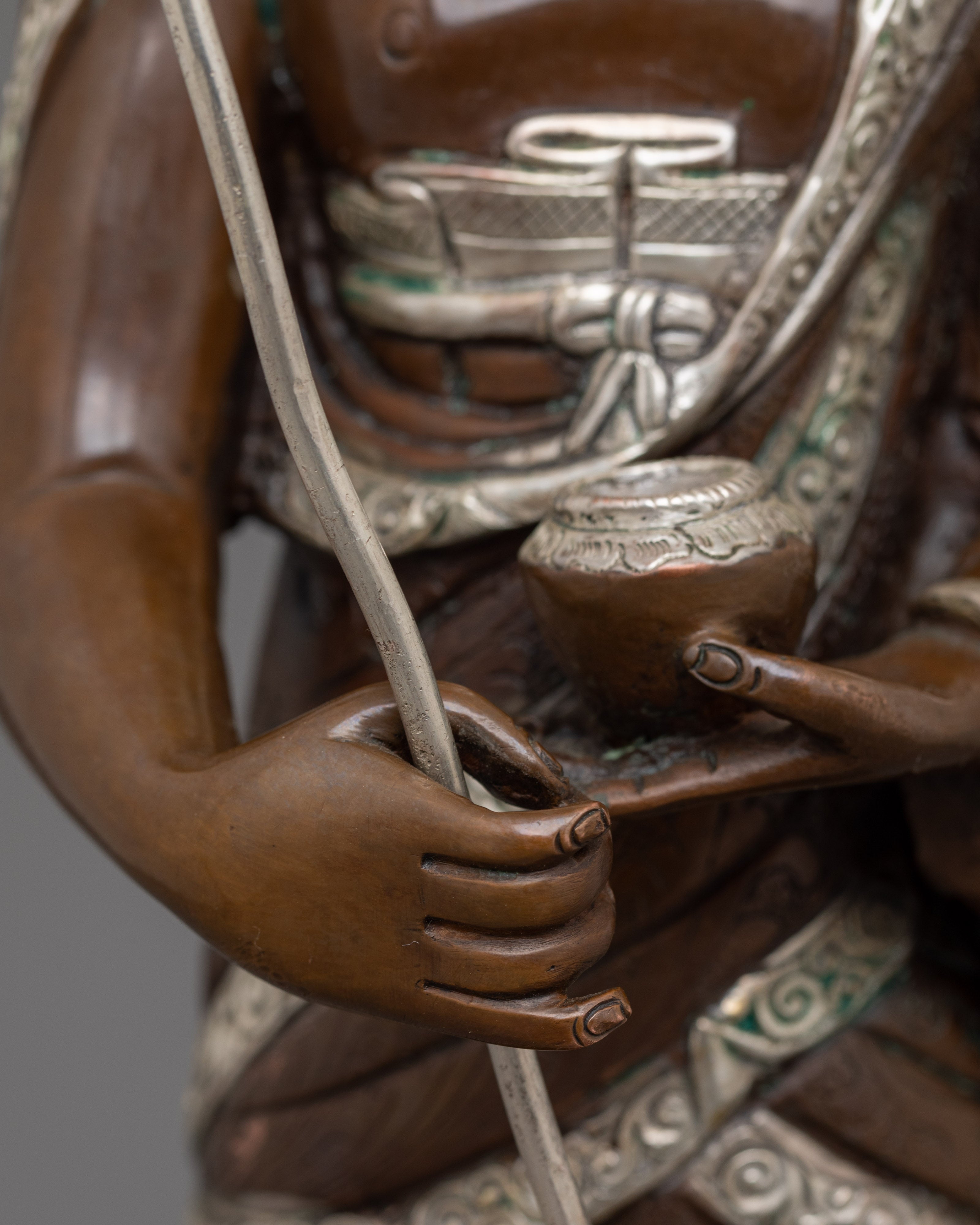 Handmade Statue of Shakyamuni Buddha with Two Disciples | The Buddha of Wisdom