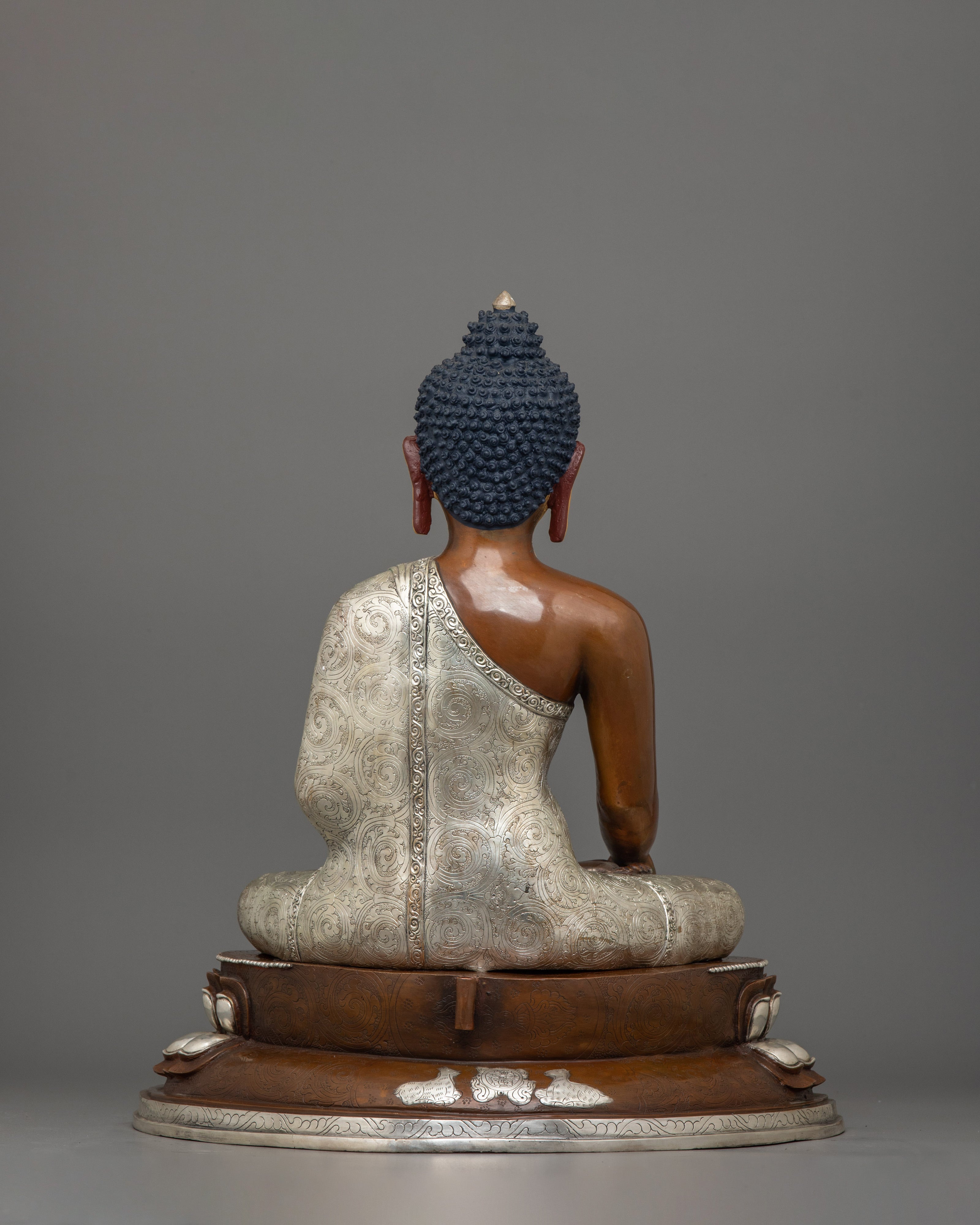 Handmade Statue of Shakyamuni Buddha with Two Disciples | The Buddha of Wisdom