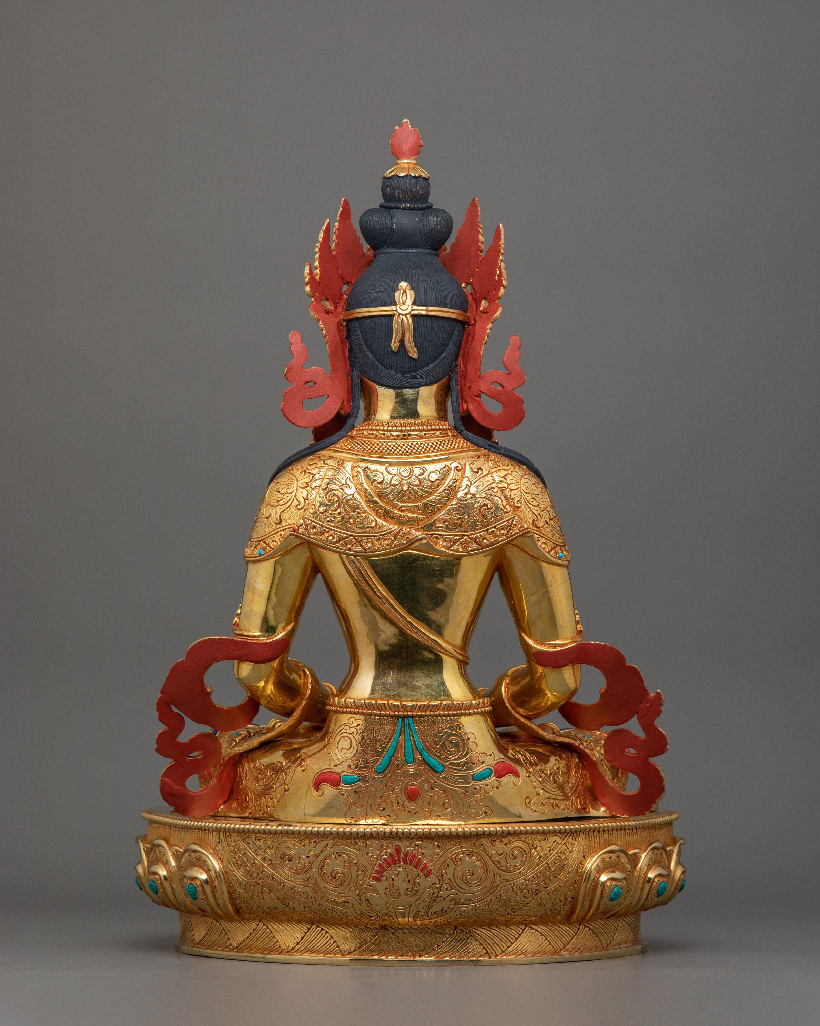 Handmade Sculpture of Longevity Deity Amitayus | The Buddha of Spiritual Vitality