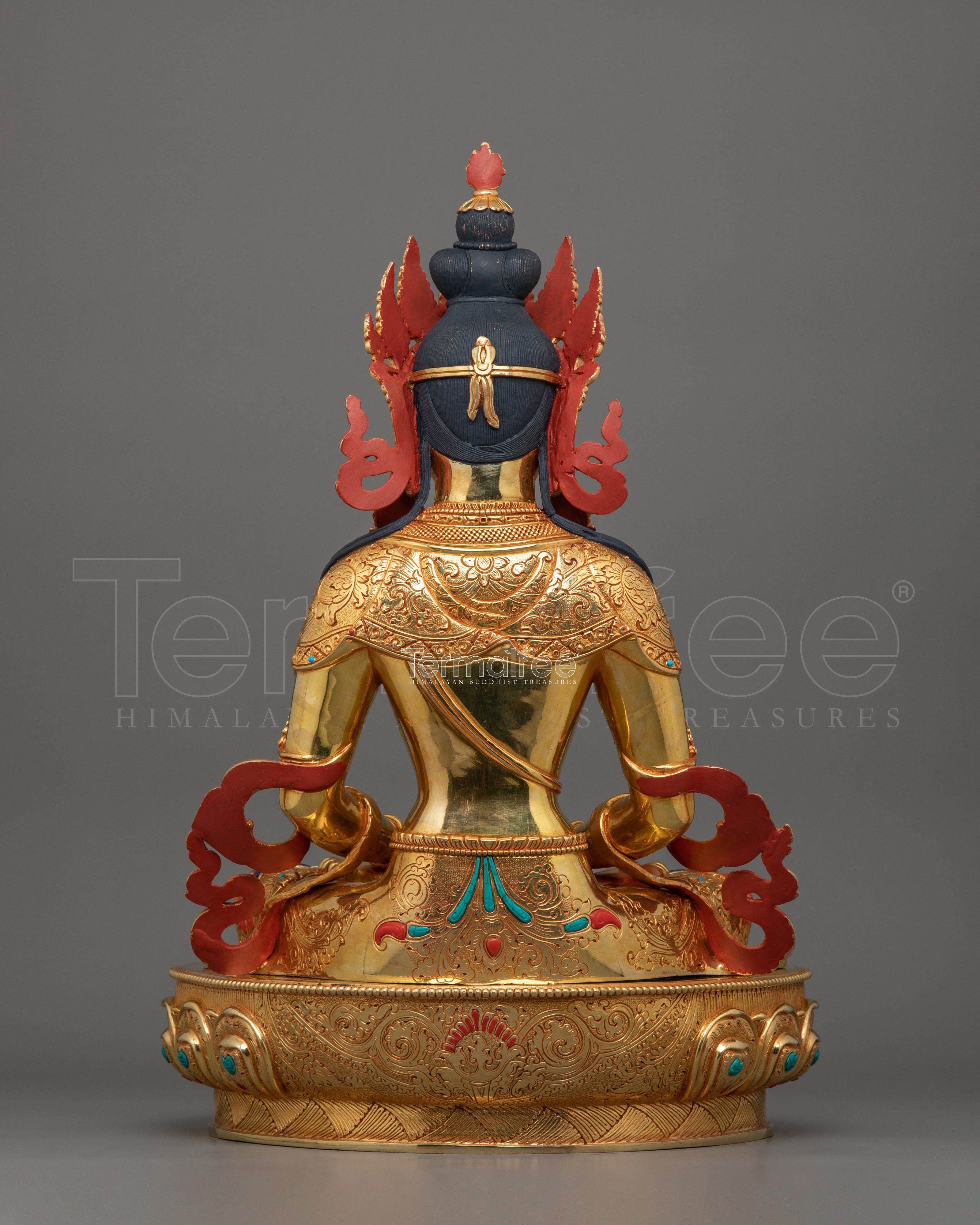 Handmade Sculpture of Longevity Deity Amitayus | The Buddha of Spiritual Vitality