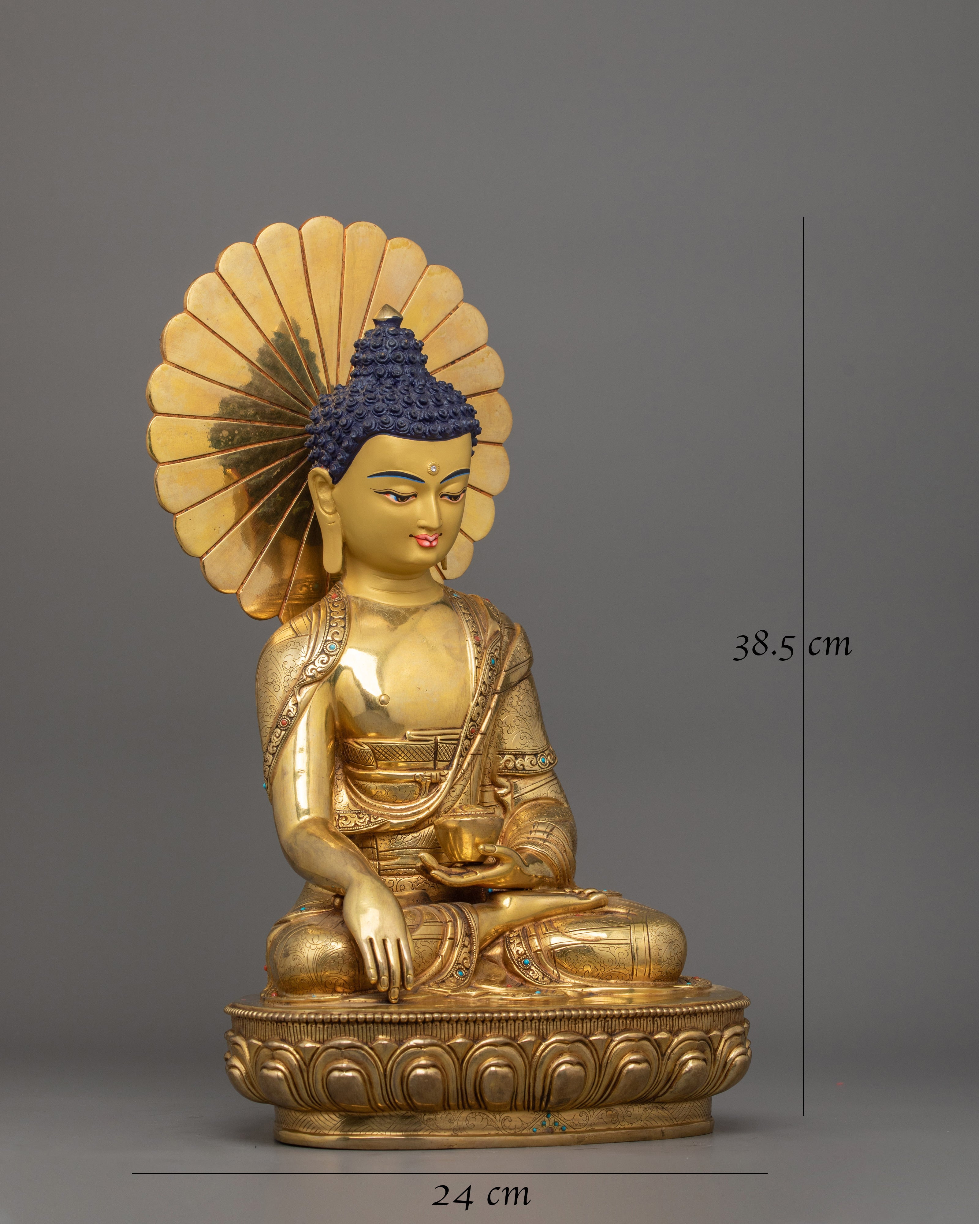 Handcrafted Figurine of Meditating Buddha Shakyamuni