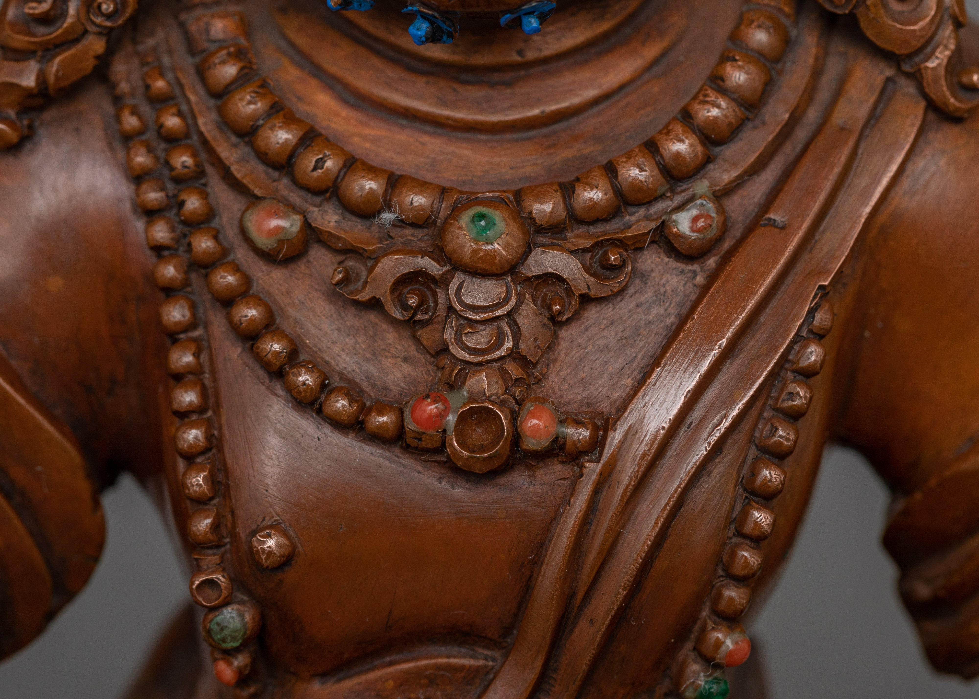 Wealth Deity Oxidized Dzambhala | Tibetan Dzambhala Wealth God Statue |