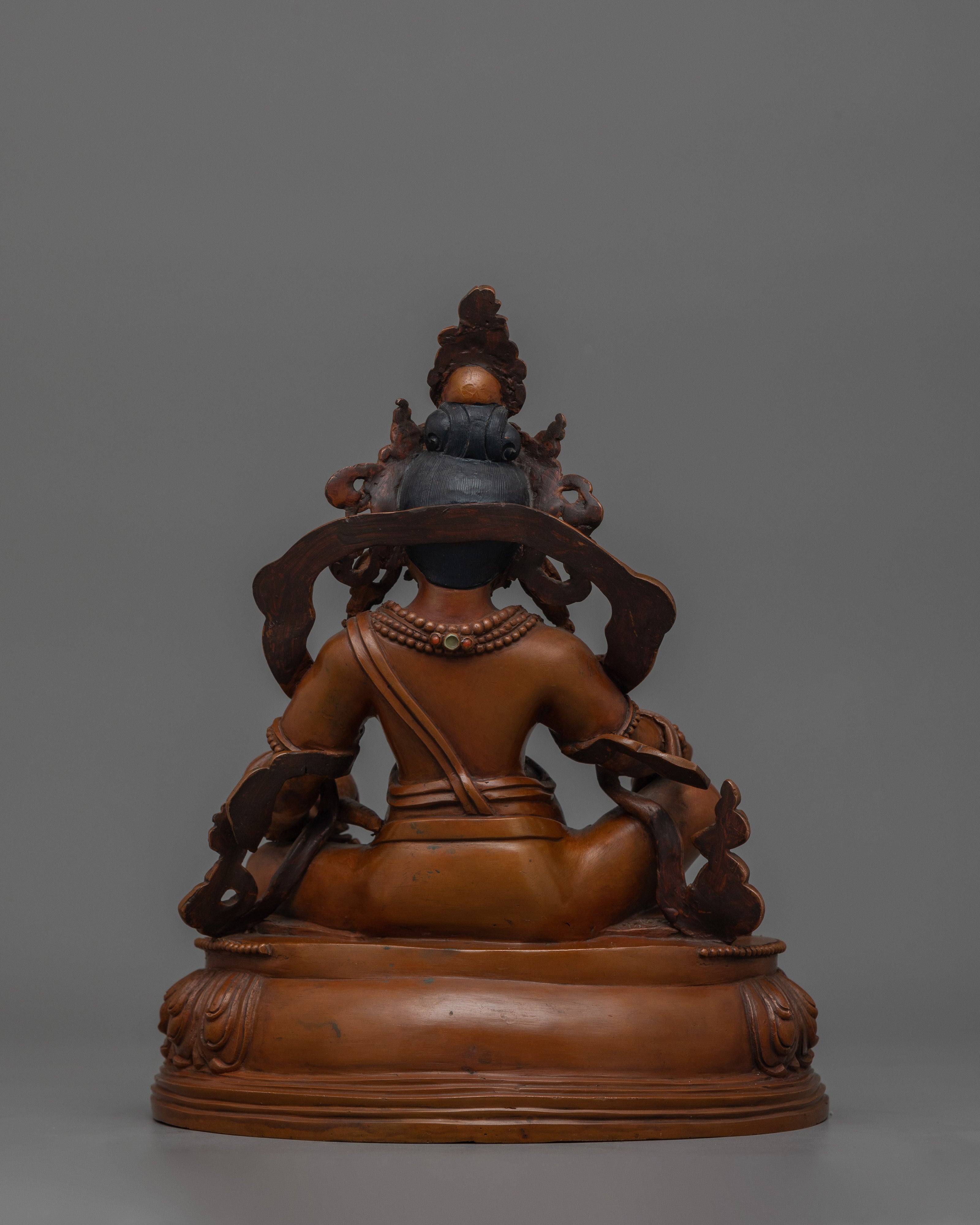 Wealth Deity Oxidized Dzambhala | Tibetan Dzambhala Wealth God Statue |
