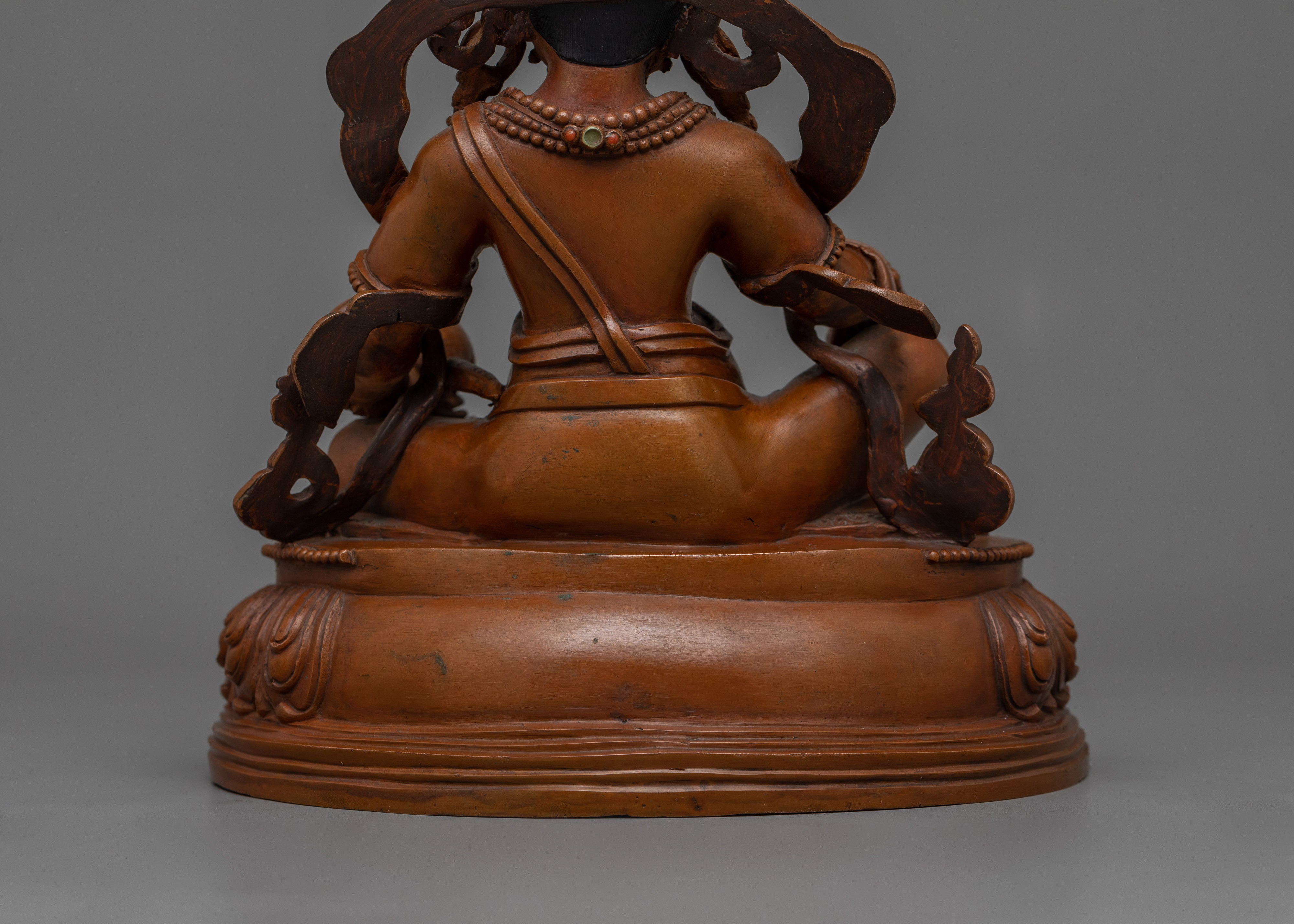 Wealth Deity Oxidized Dzambhala | Tibetan Dzambhala Wealth God Statue |