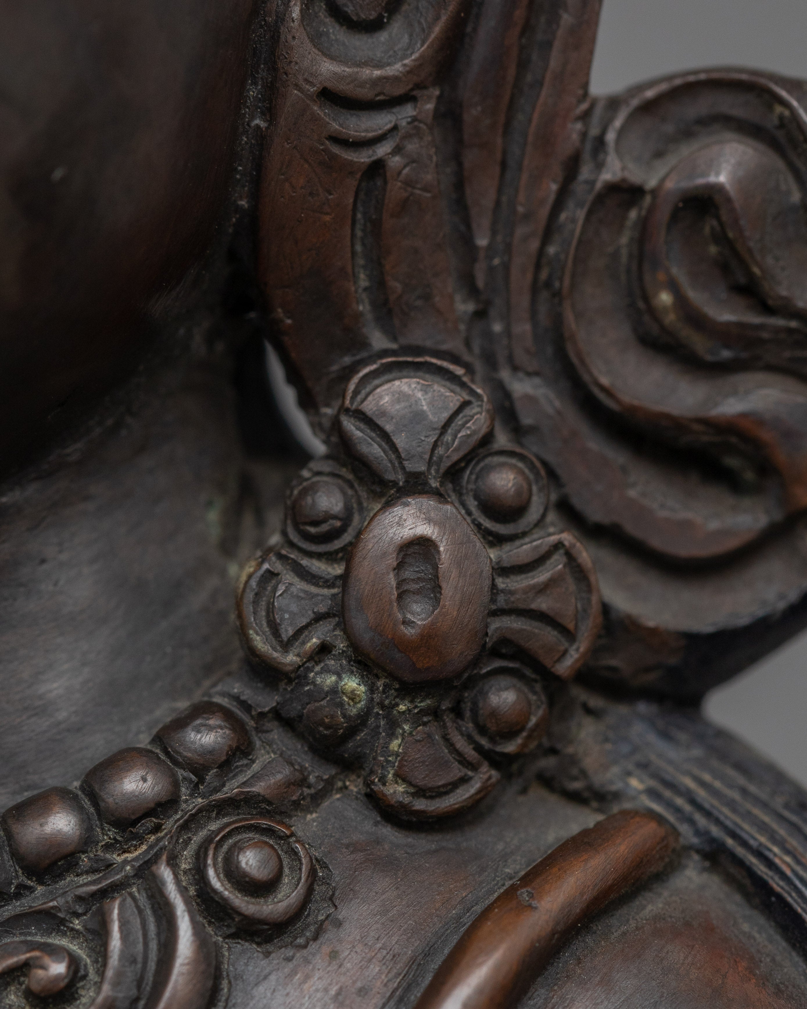 Standing Lokeshwor Sculpture | Oxidized Copper Body