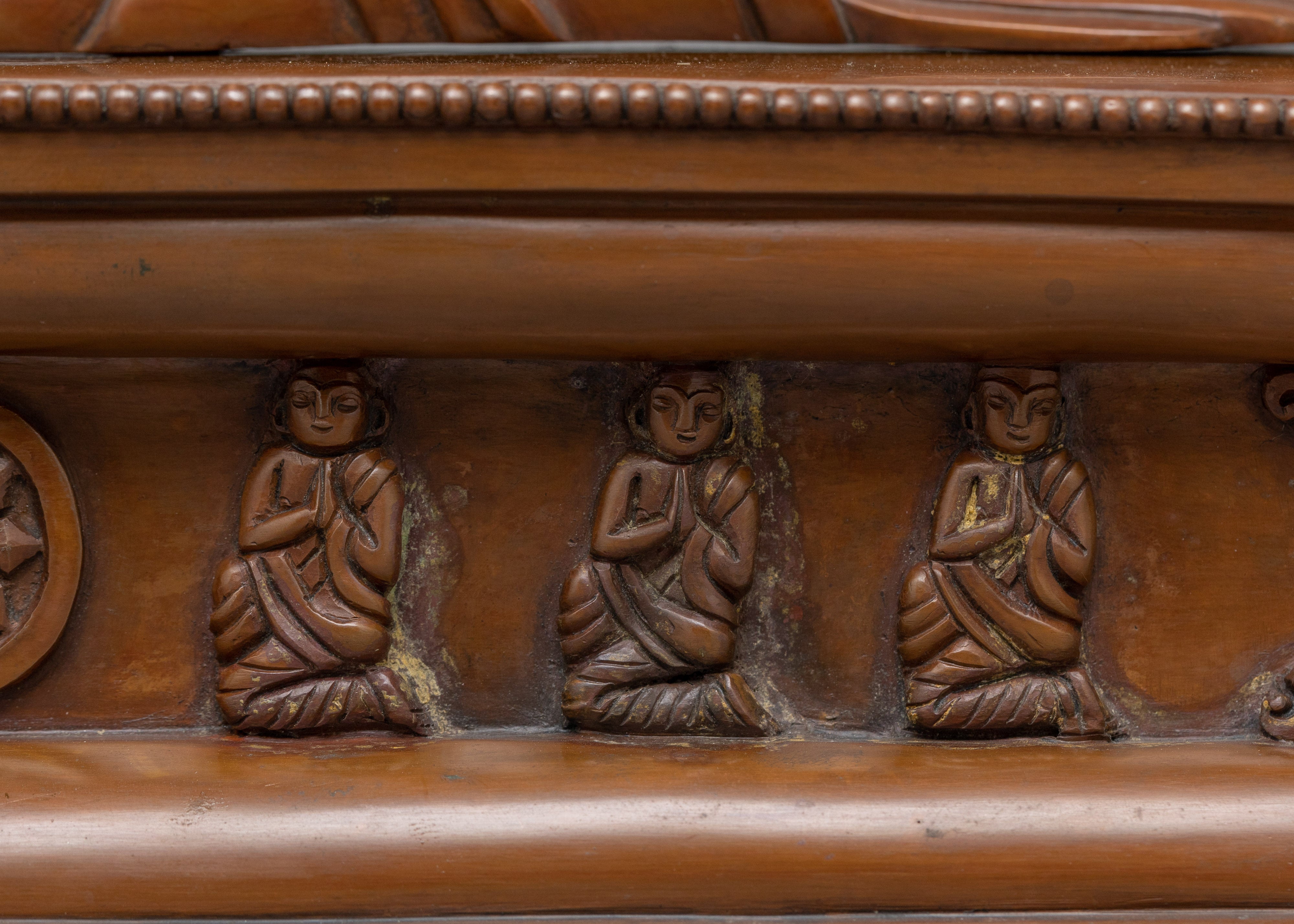 Sleeping Buddha Shakyamuni Statue | Oxidized Copper Body Sculpture