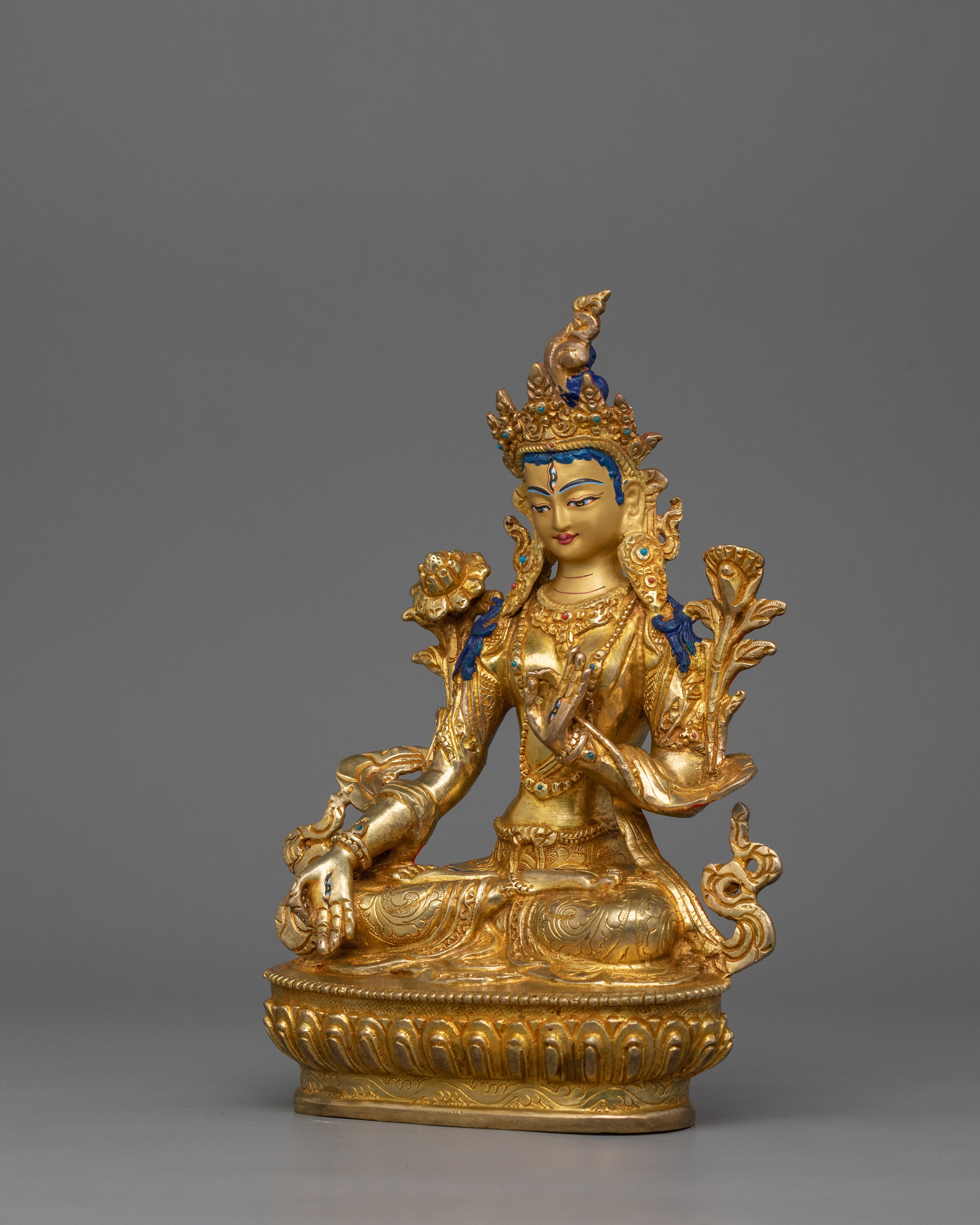 Sita Tara Buddhist Goddess Figurine | Sculpture for Healing and Longevity