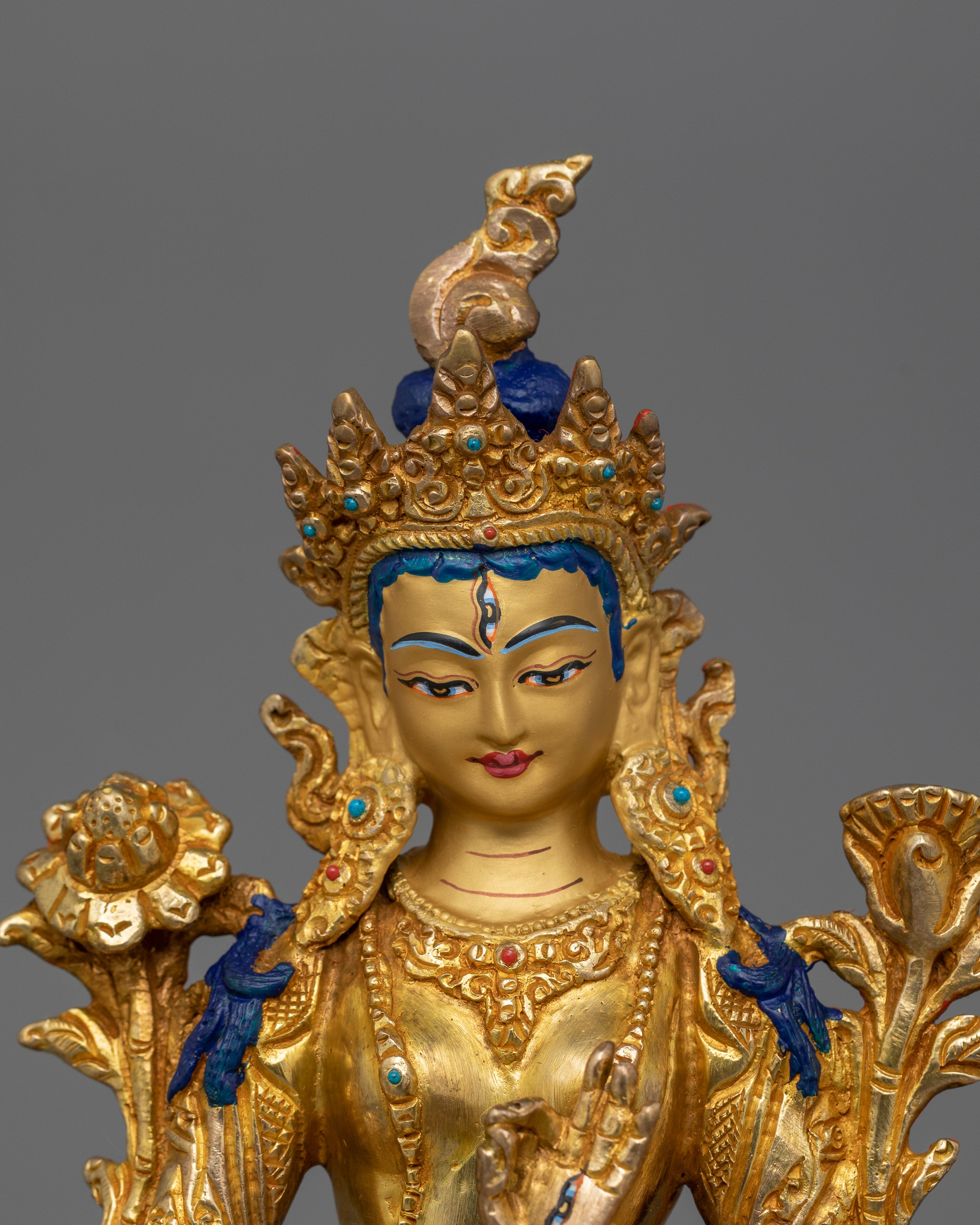 Sita Tara Buddhist Goddess Figurine | Sculpture for Healing and Longevity