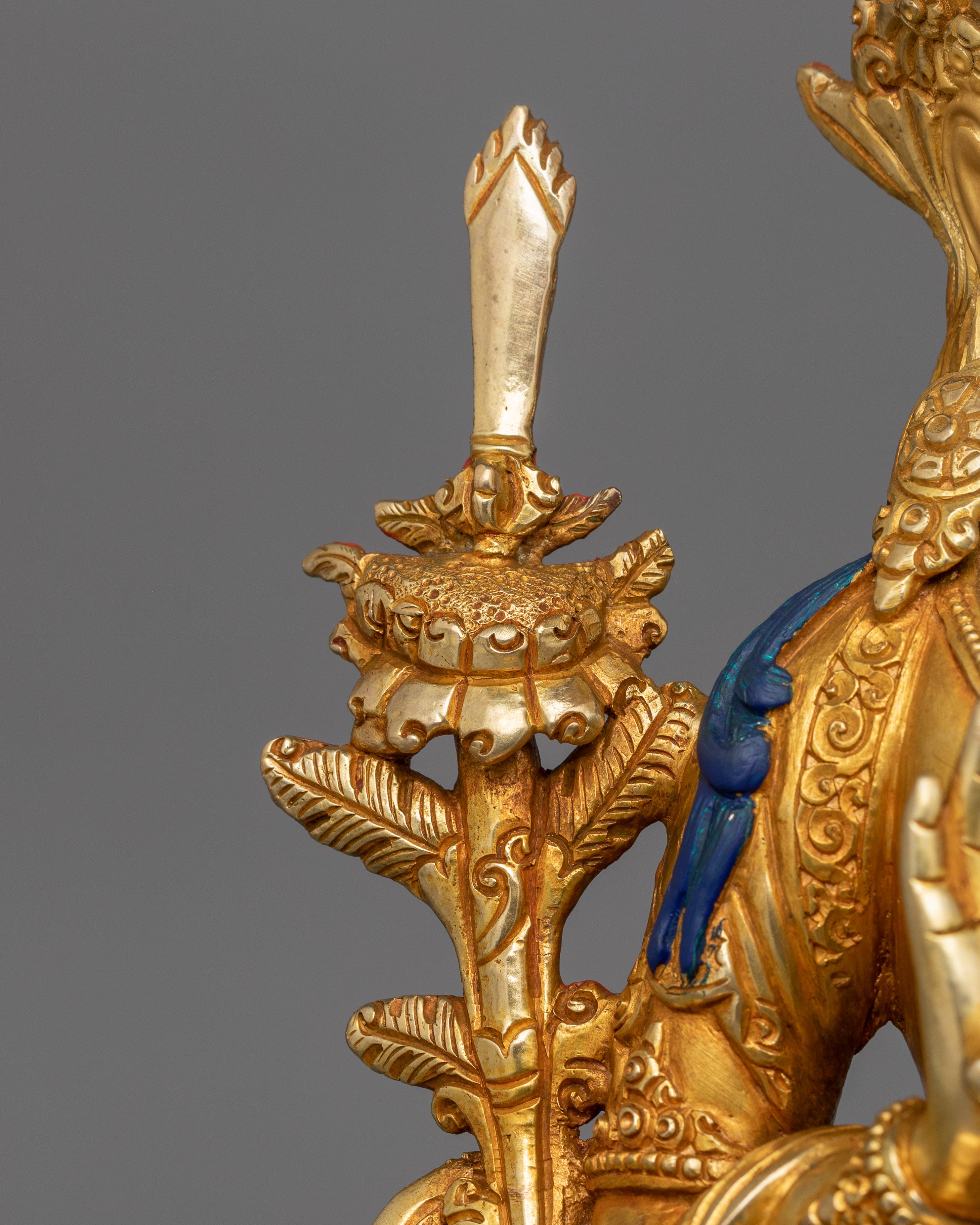 Sacred Bodhisattva of Wisdom Manjughosa Statue | Embodiment of Knowledge