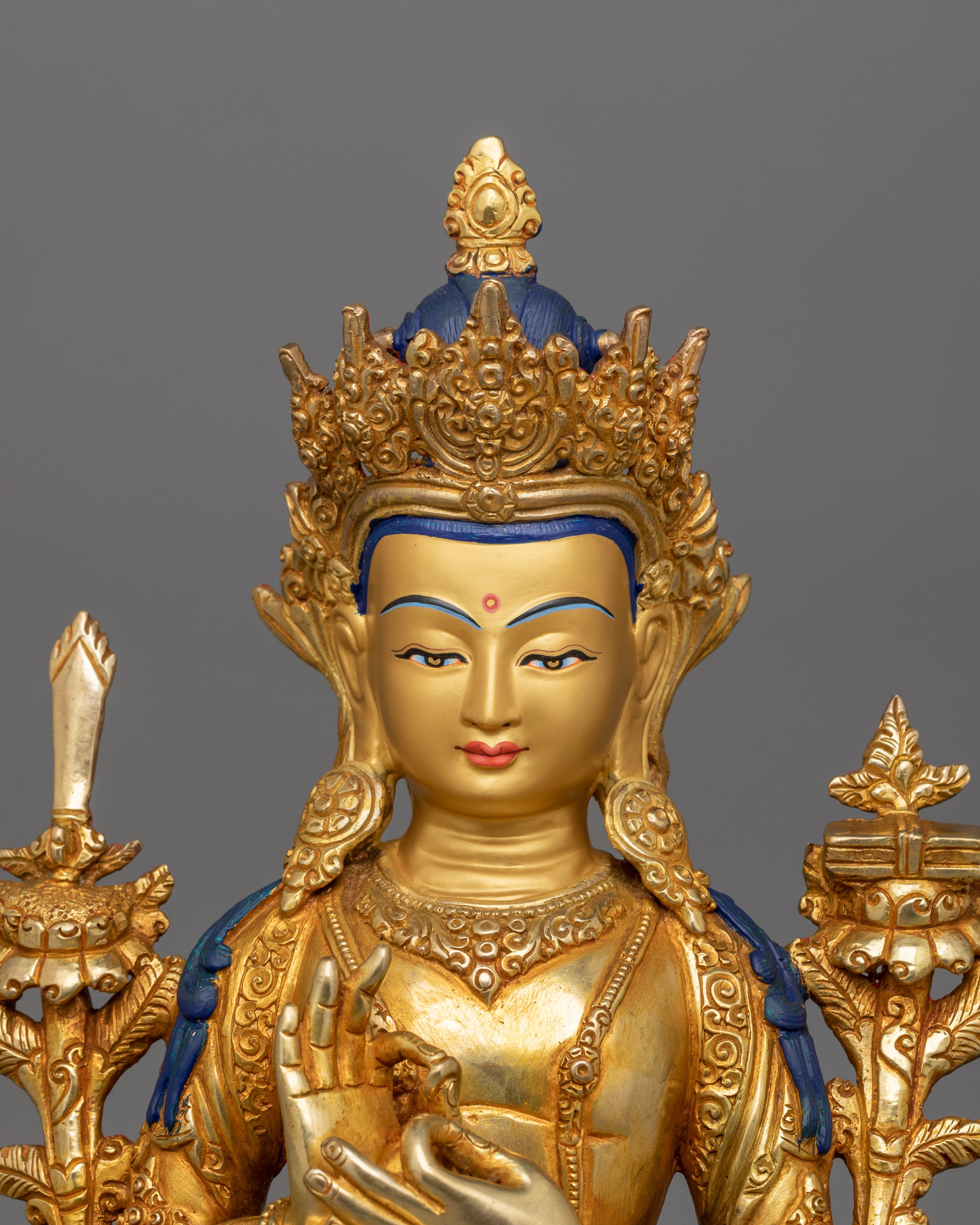 Sacred Bodhisattva of Wisdom Manjughosa Statue | Embodiment of Knowledge