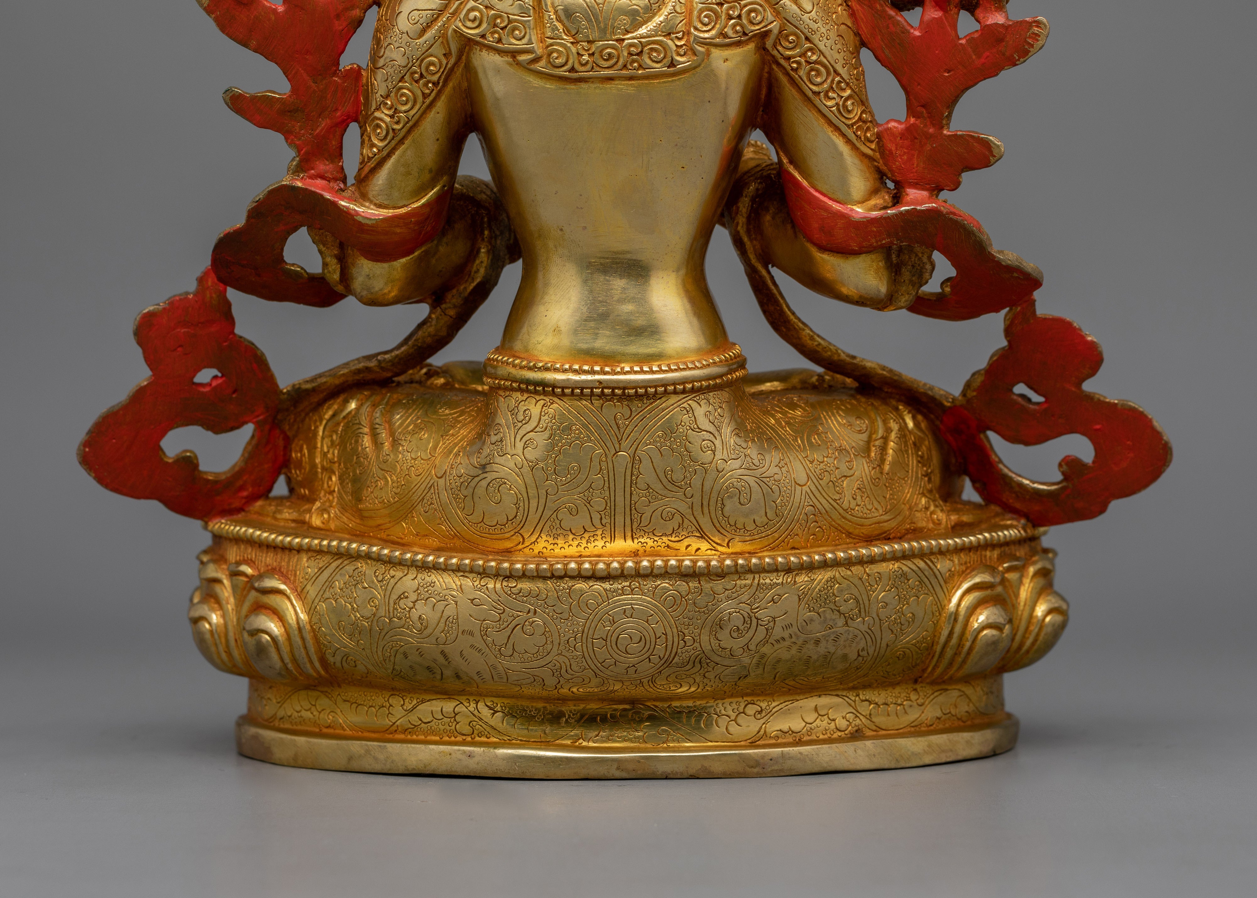 Sacred Bodhisattva of Wisdom Manjughosa Statue | Embodiment of Knowledge