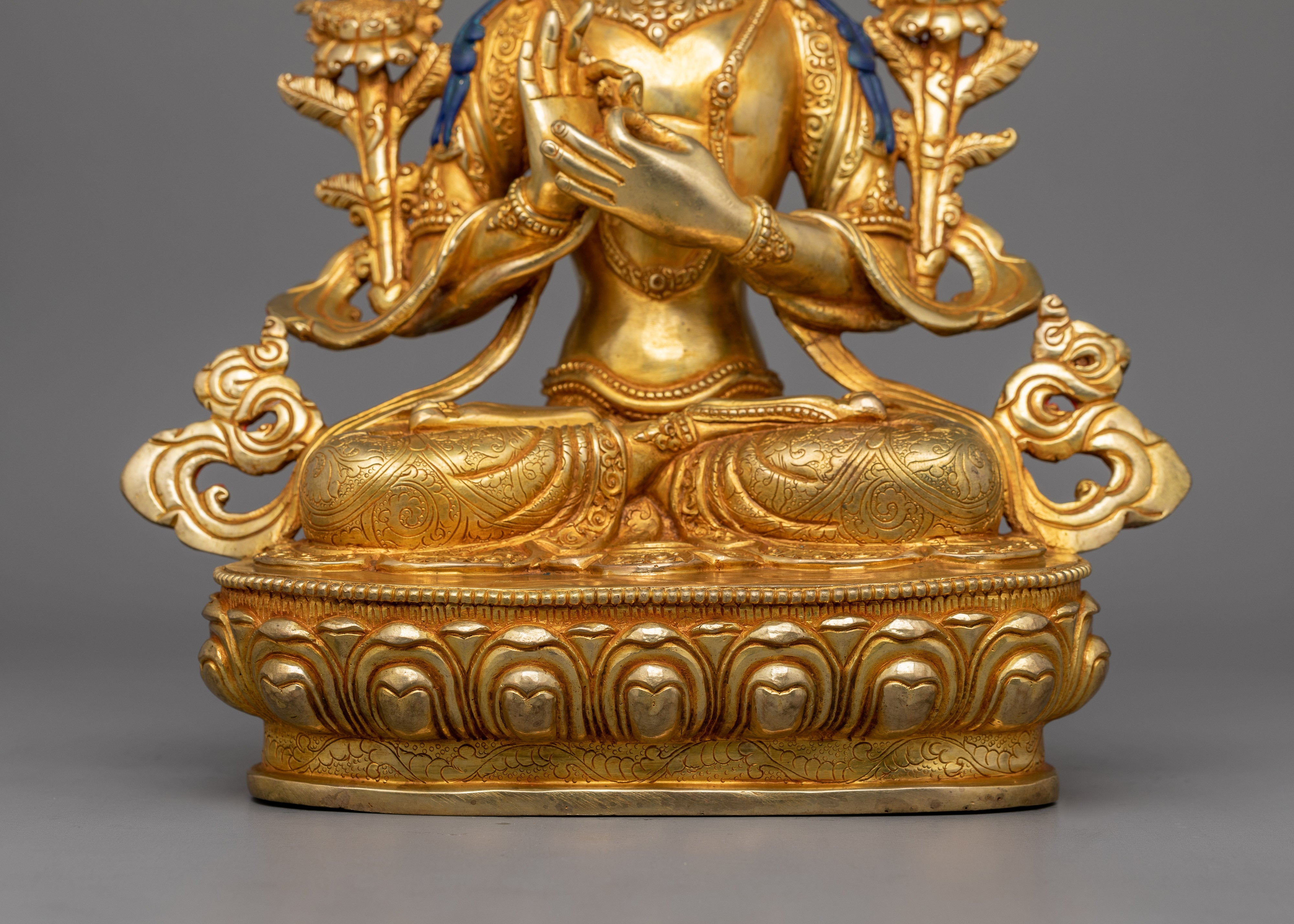 Sacred Bodhisattva of Wisdom Manjughosa Statue | Embodiment of Knowledge