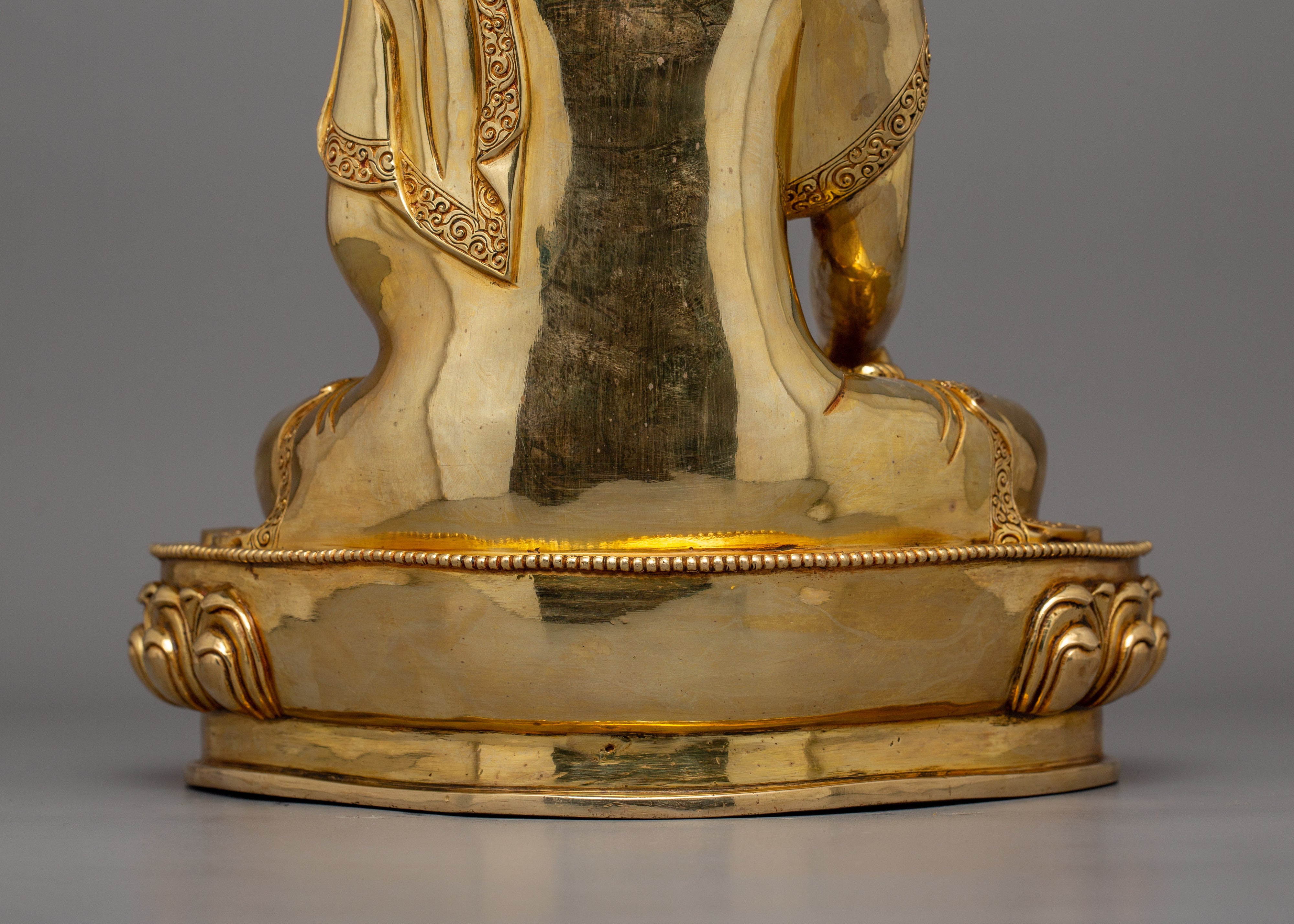 First historical Buddha Shakyamuni Statue | 24K Gold Gilded Sculpture
