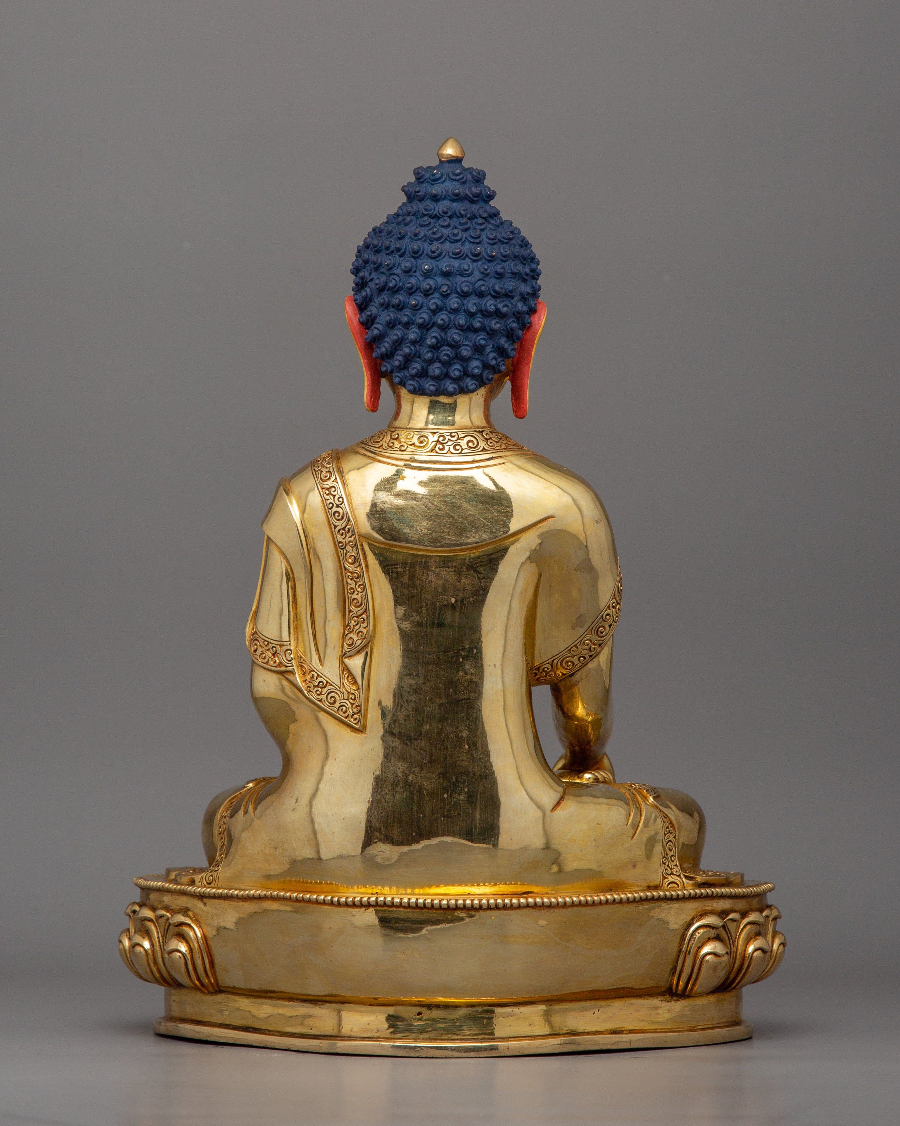 First historical Buddha Shakyamuni Statue | 24K Gold Gilded Sculpture