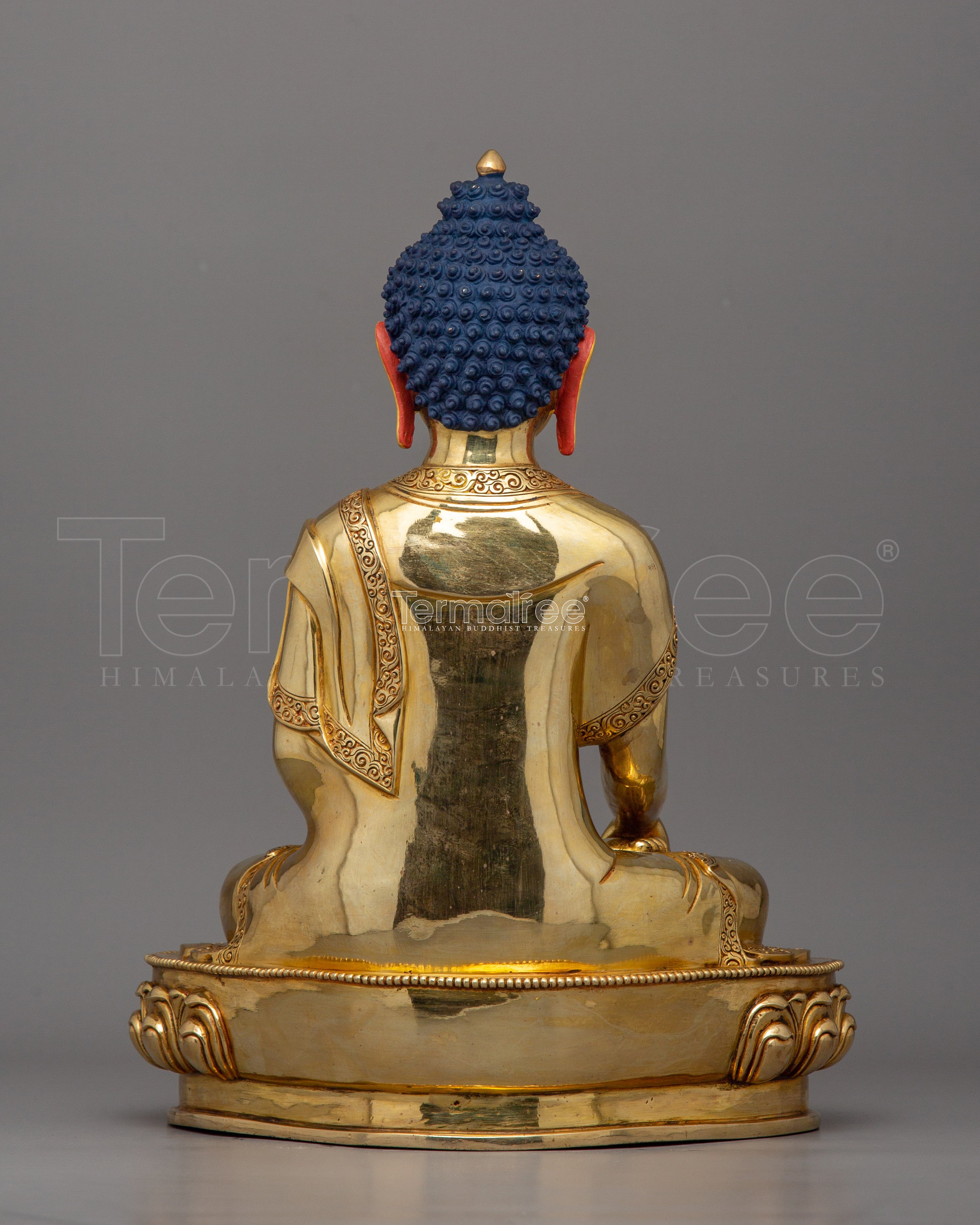 First historical Buddha Shakyamuni Statue | 24K Gold Gilded Sculpture