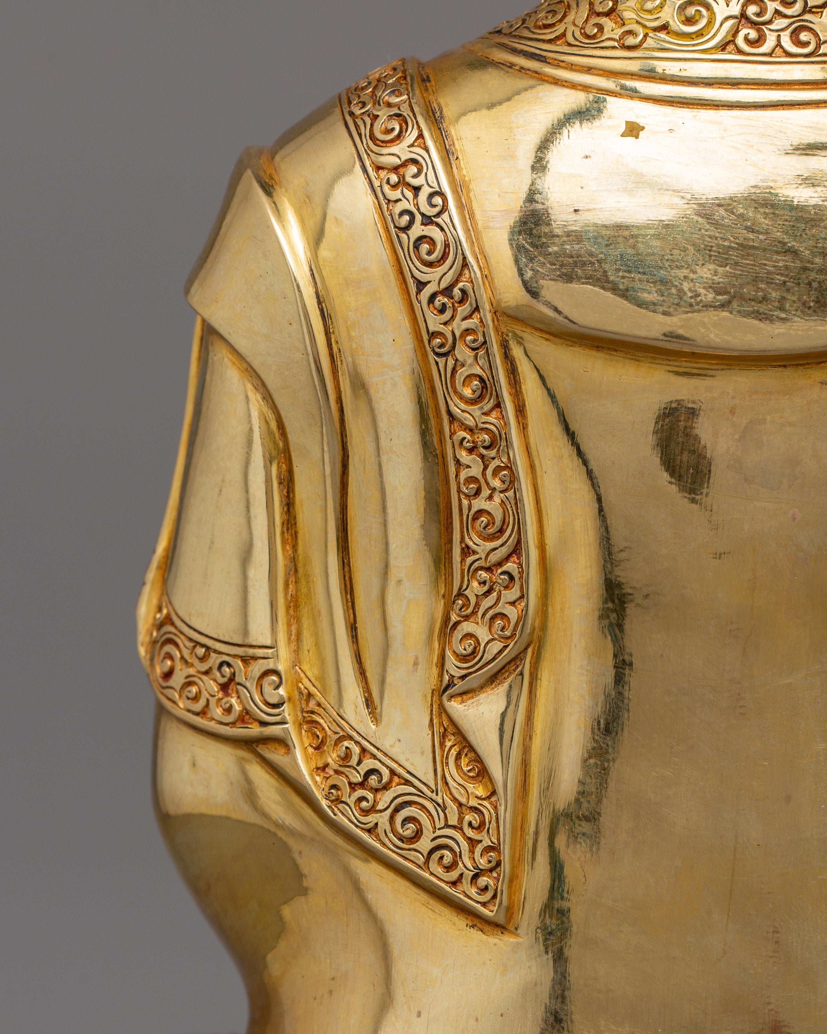 First historical Buddha Shakyamuni Statue | 24K Gold Gilded Sculpture