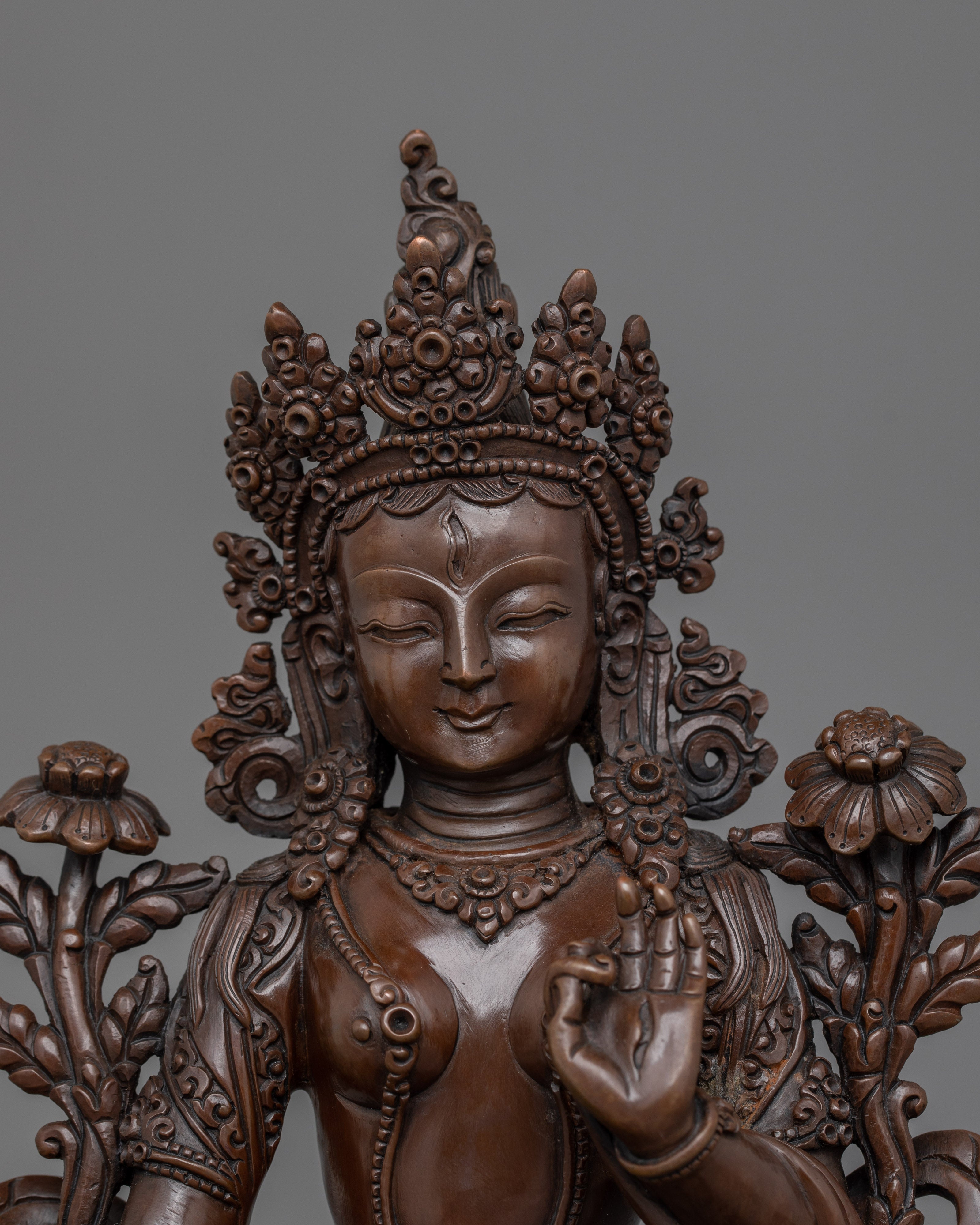 Himalayan Buddhist Figurine of Sita Tara Deity | Goddess of Compassion and Protection