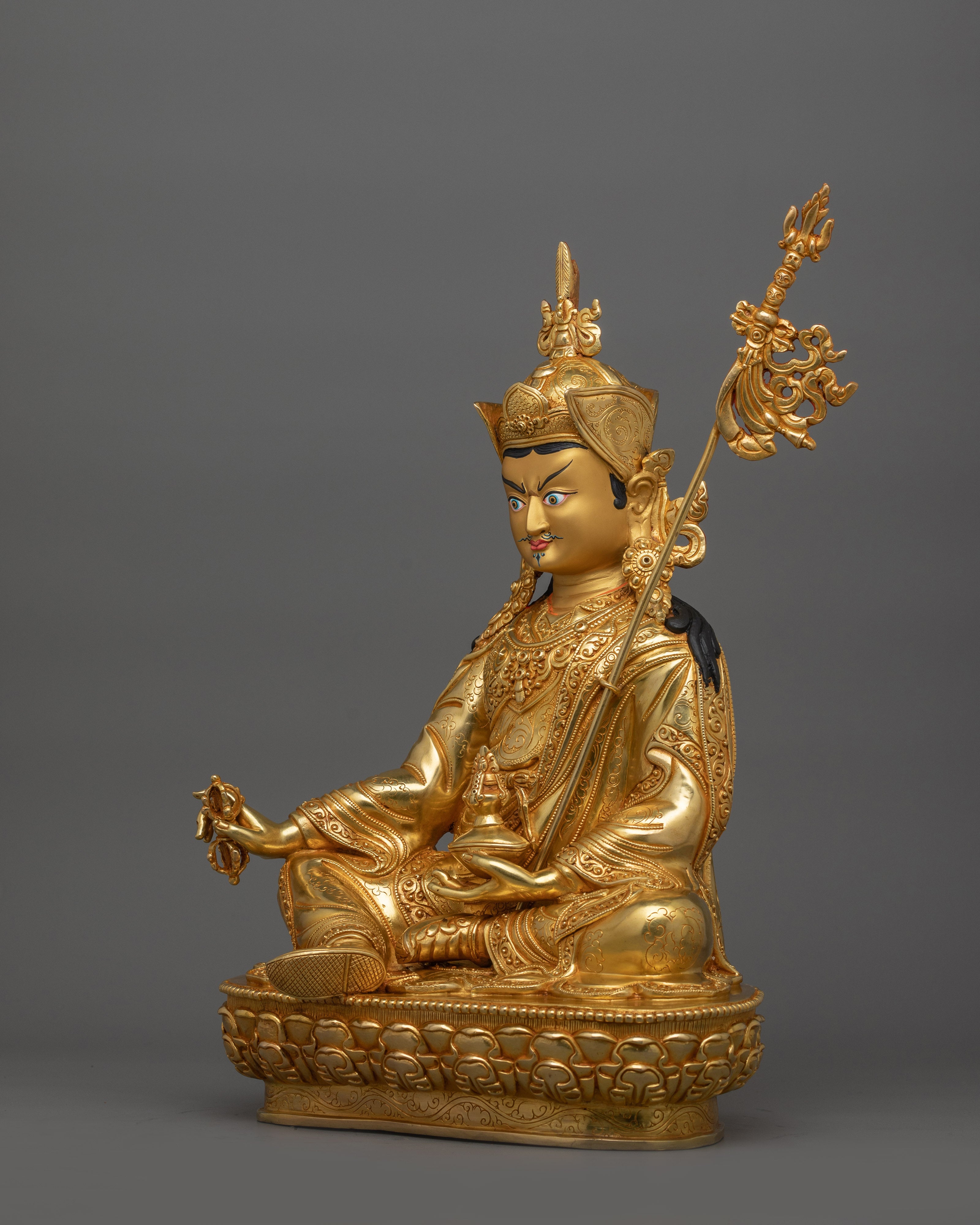 Handmade Tibetan Tantric Master Guru Rinpoche Statue | Buddha of Transformation