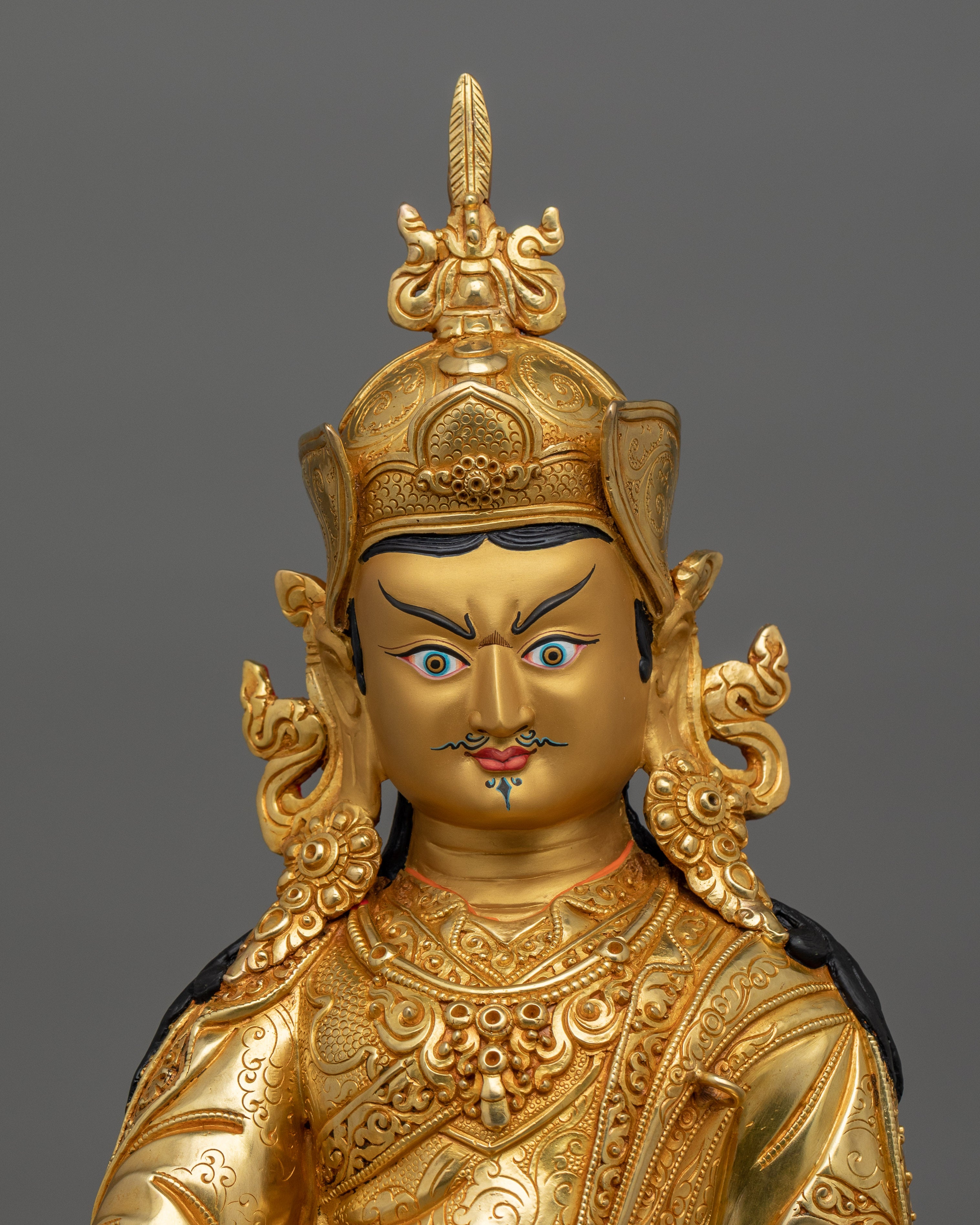 Handmade Tibetan Tantric Master Guru Rinpoche Statue | Buddha of Transformation