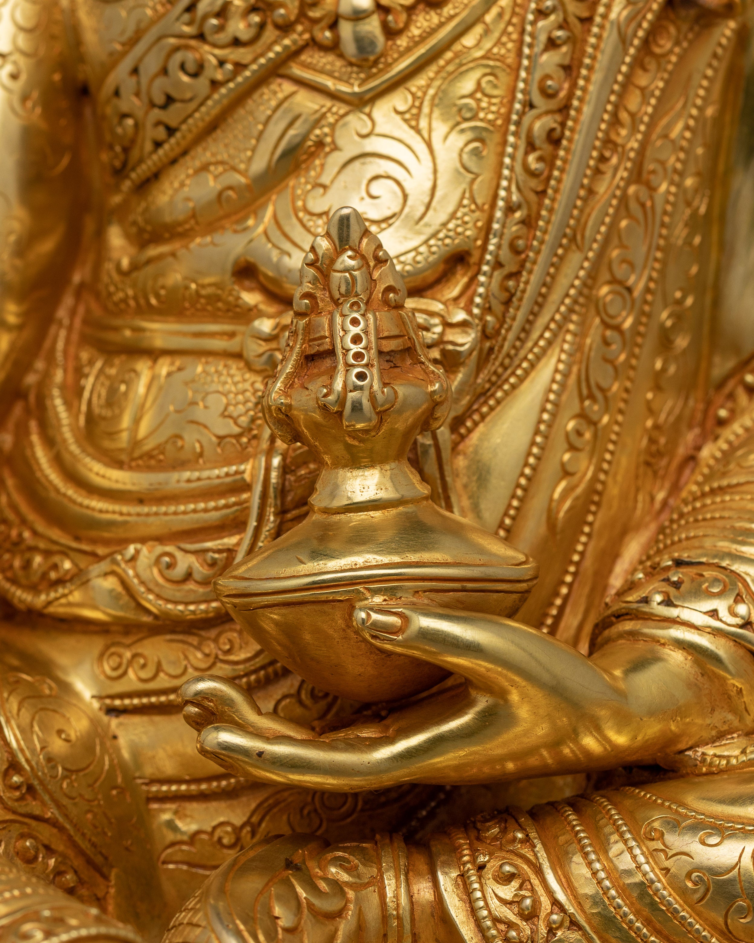 Handmade Tibetan Tantric Master Guru Rinpoche Statue | Buddha of Transformation