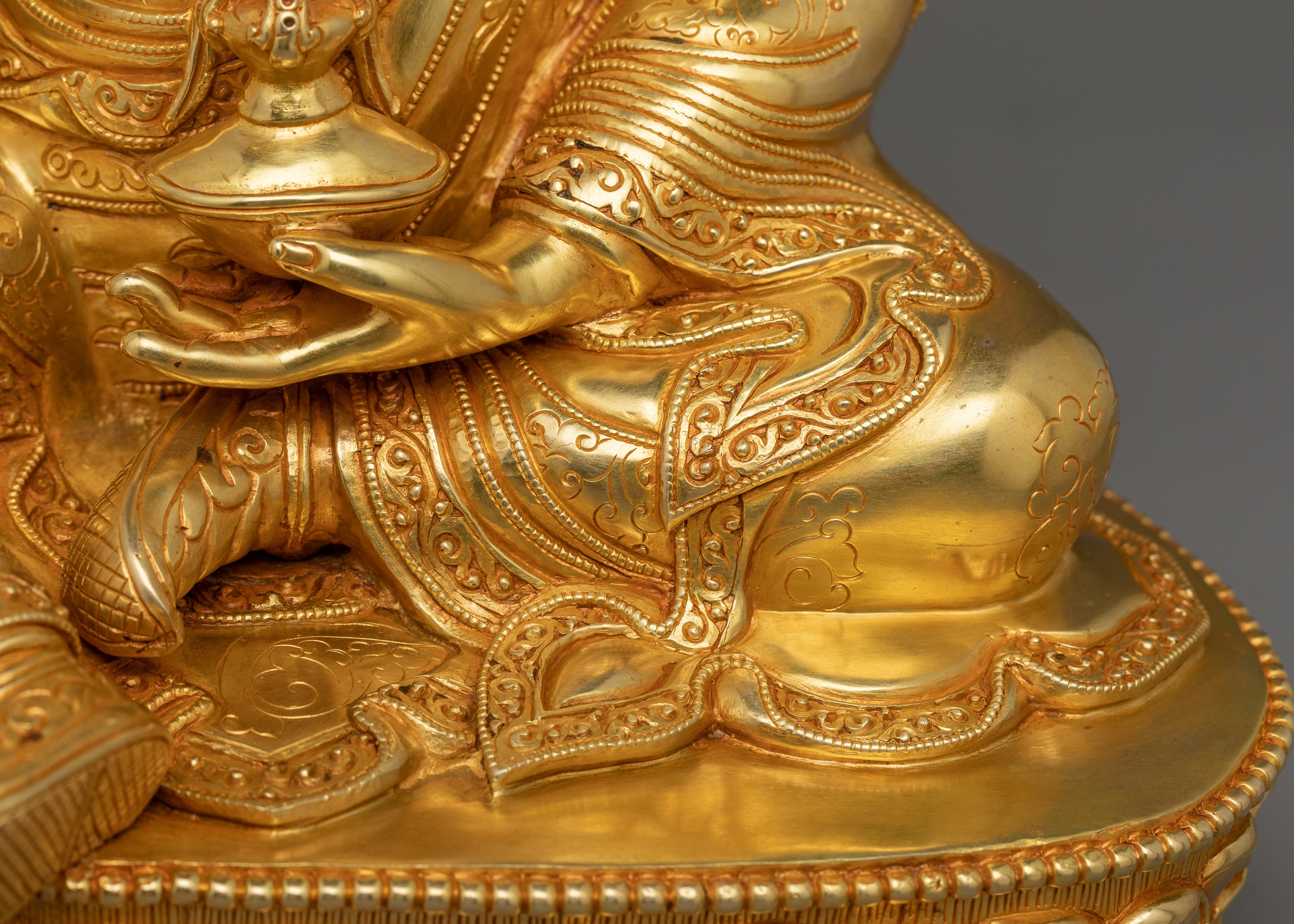 Handmade Tibetan Tantric Master Guru Rinpoche Statue | Buddha of Transformation