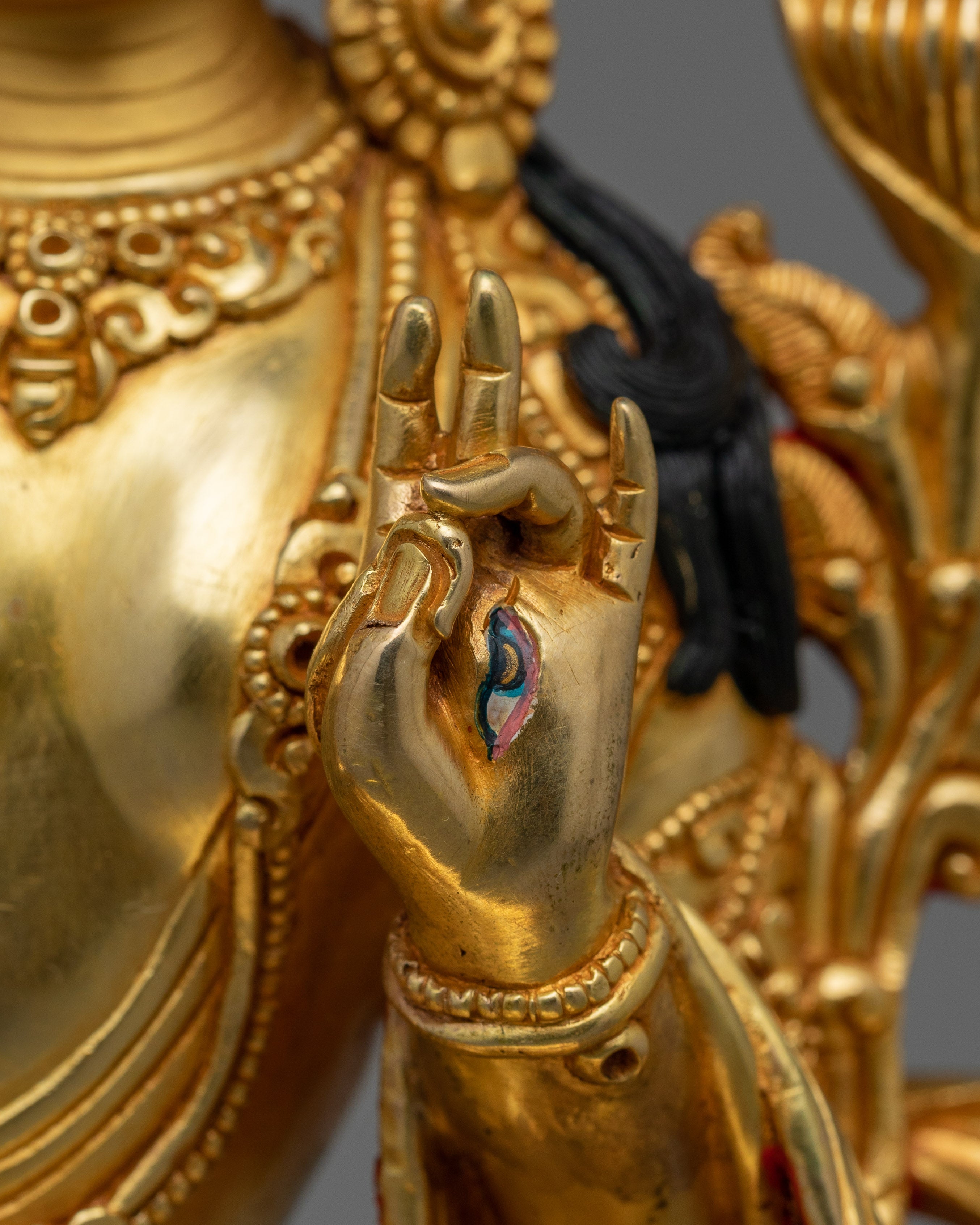 Himalayan Buddhist Deity White Tara Figurine | Goddess of Healing and Spiritual Protection