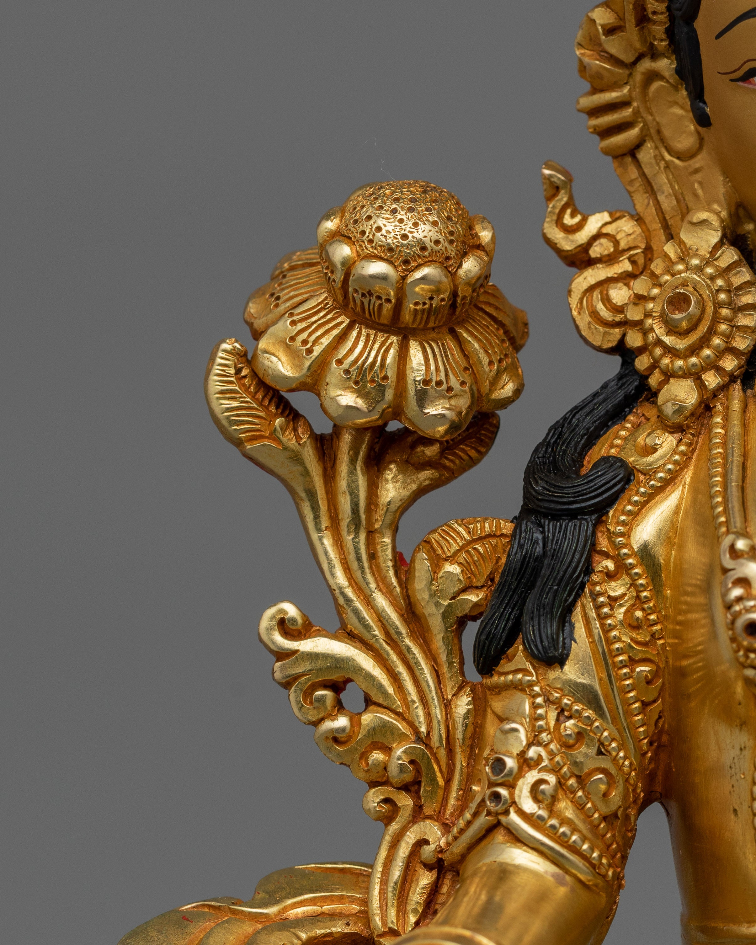 Himalayan Buddhist Deity White Tara Figurine | Goddess of Healing and Spiritual Protection