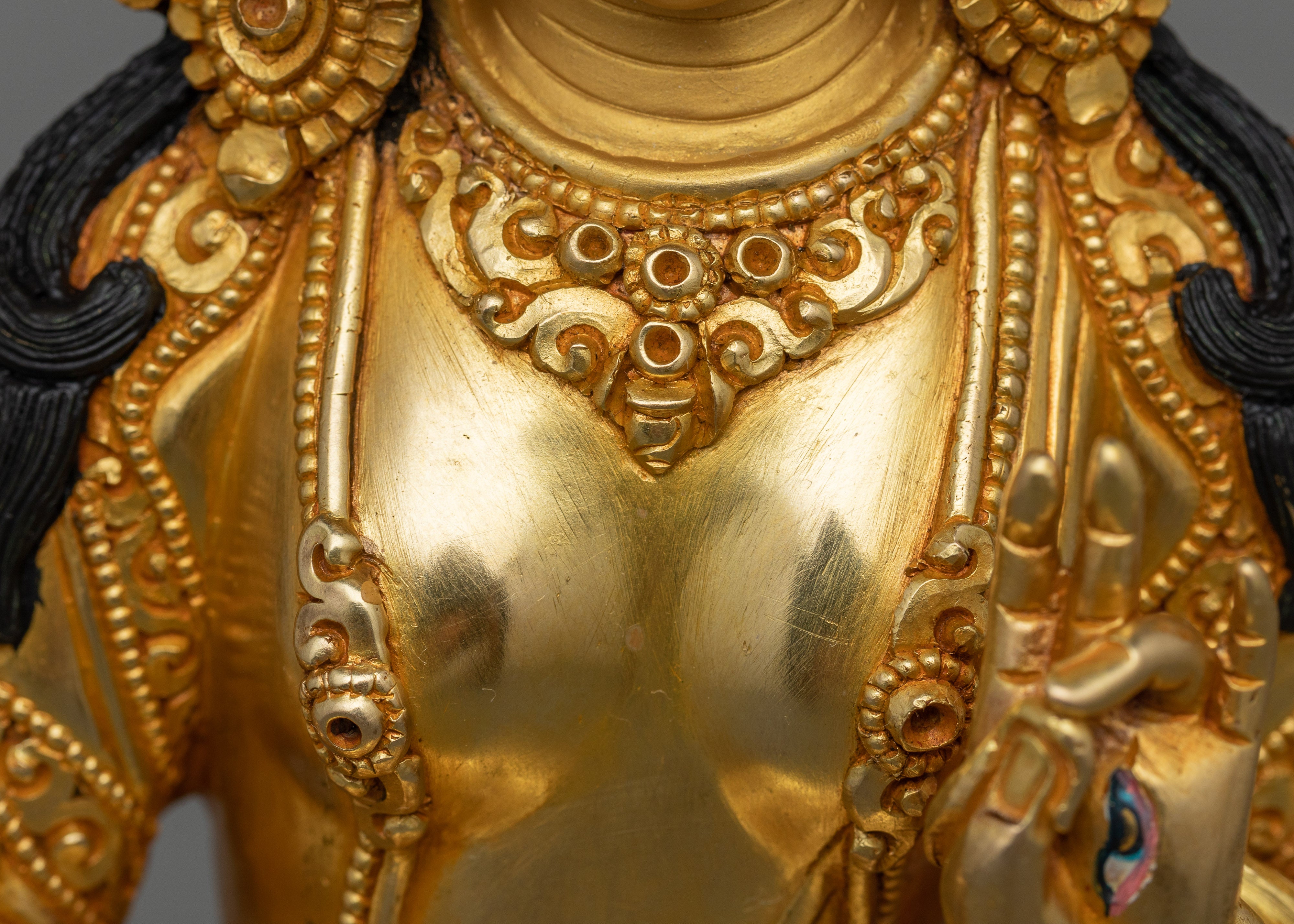 Himalayan Buddhist Deity White Tara Figurine | Goddess of Healing and Spiritual Protection