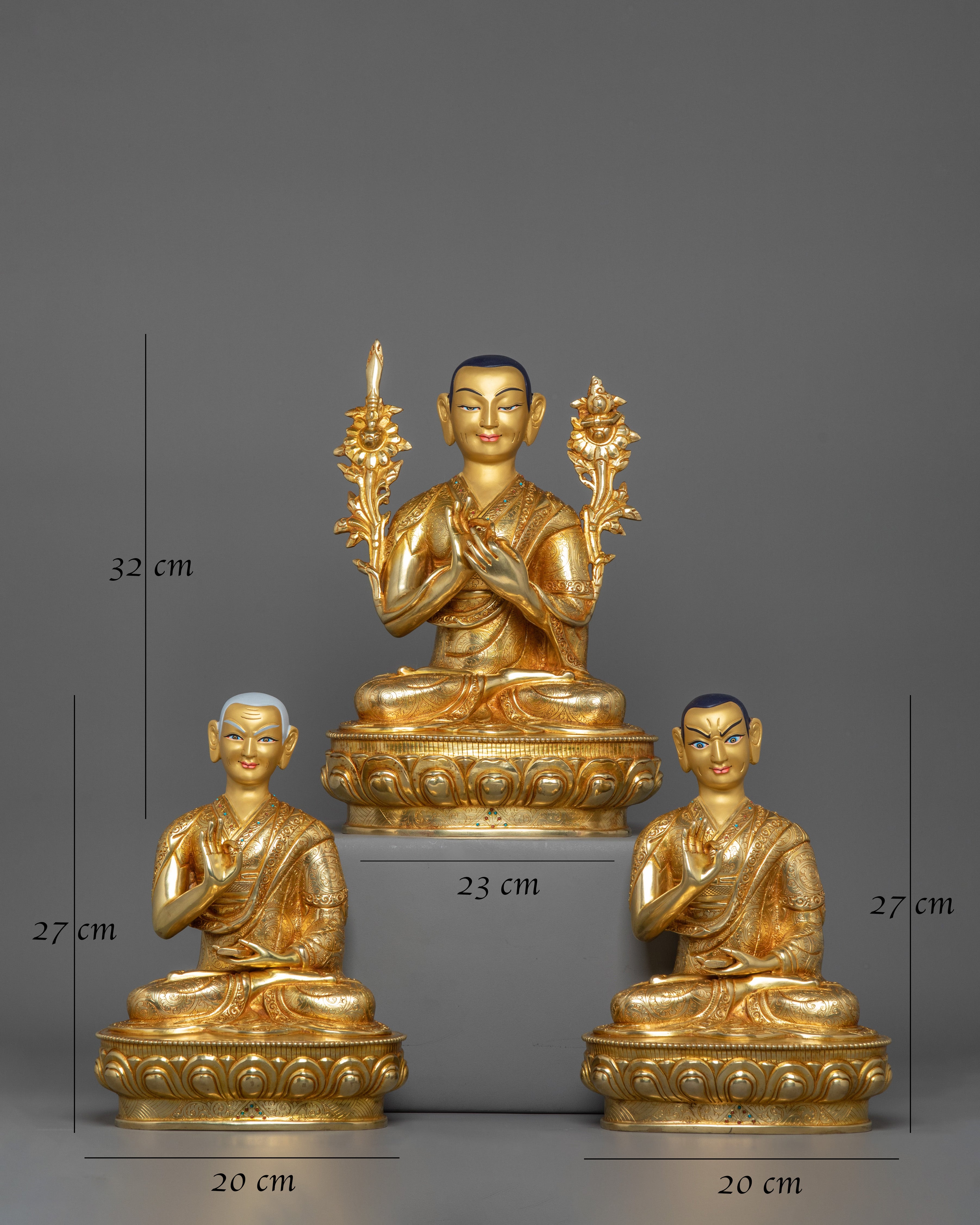 himalayan-tsongkhapa-trio-set-statue