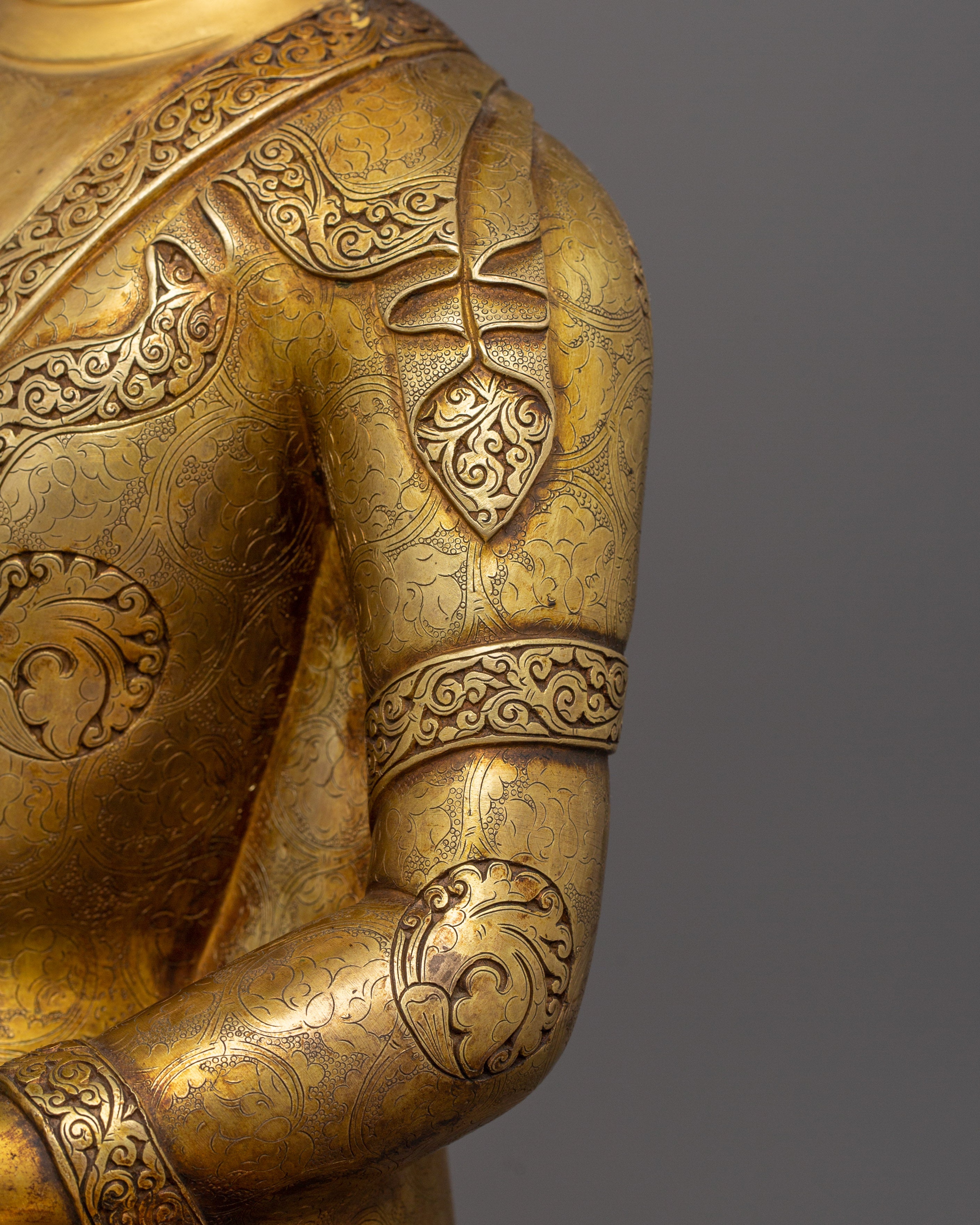 Tibetan Guru Shakyamuni Buddha Statue | Handmade Figurine of Buddha of Wisdom