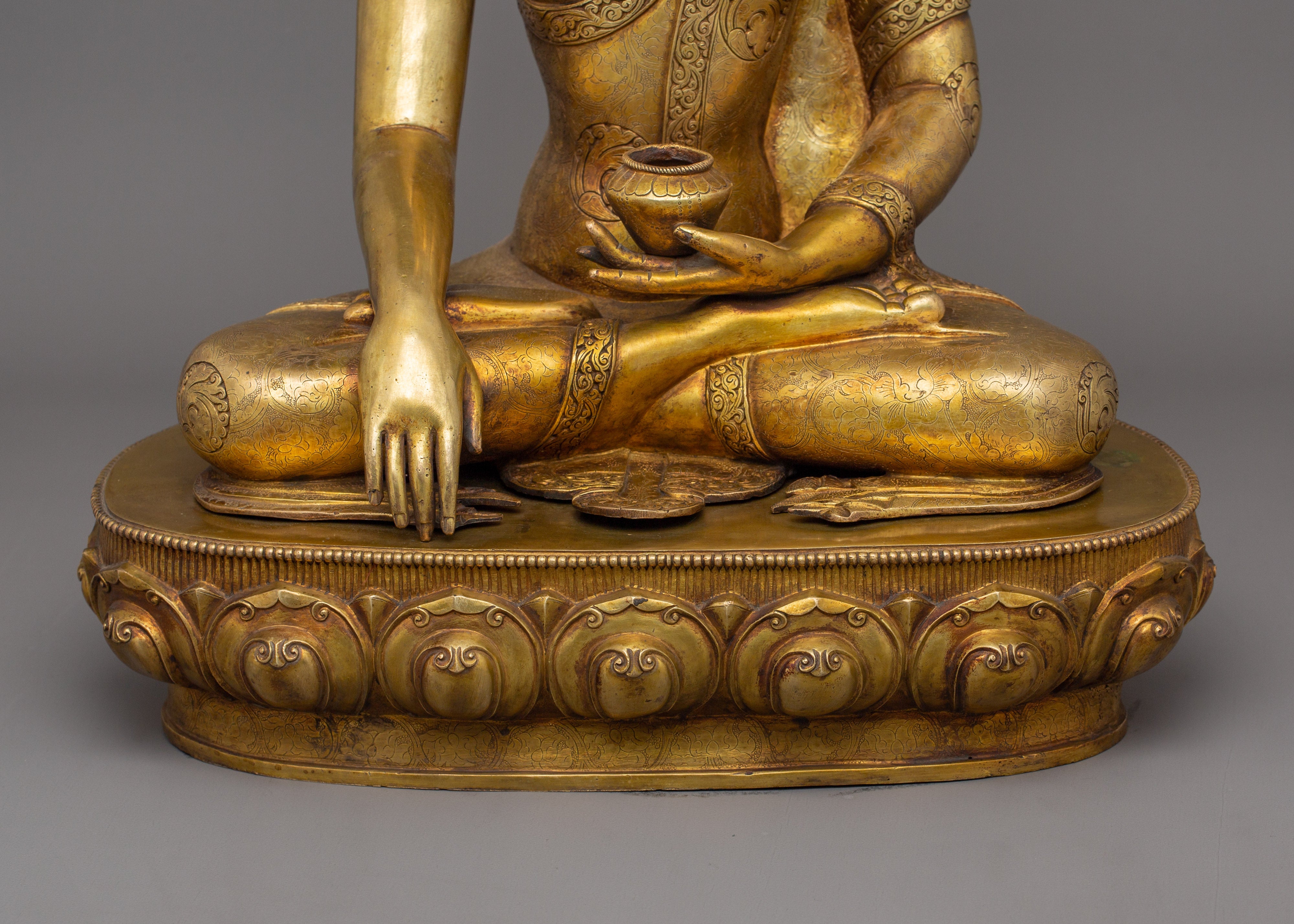 Tibetan Guru Shakyamuni Buddha Statue | Handmade Figurine of Buddha of Wisdom