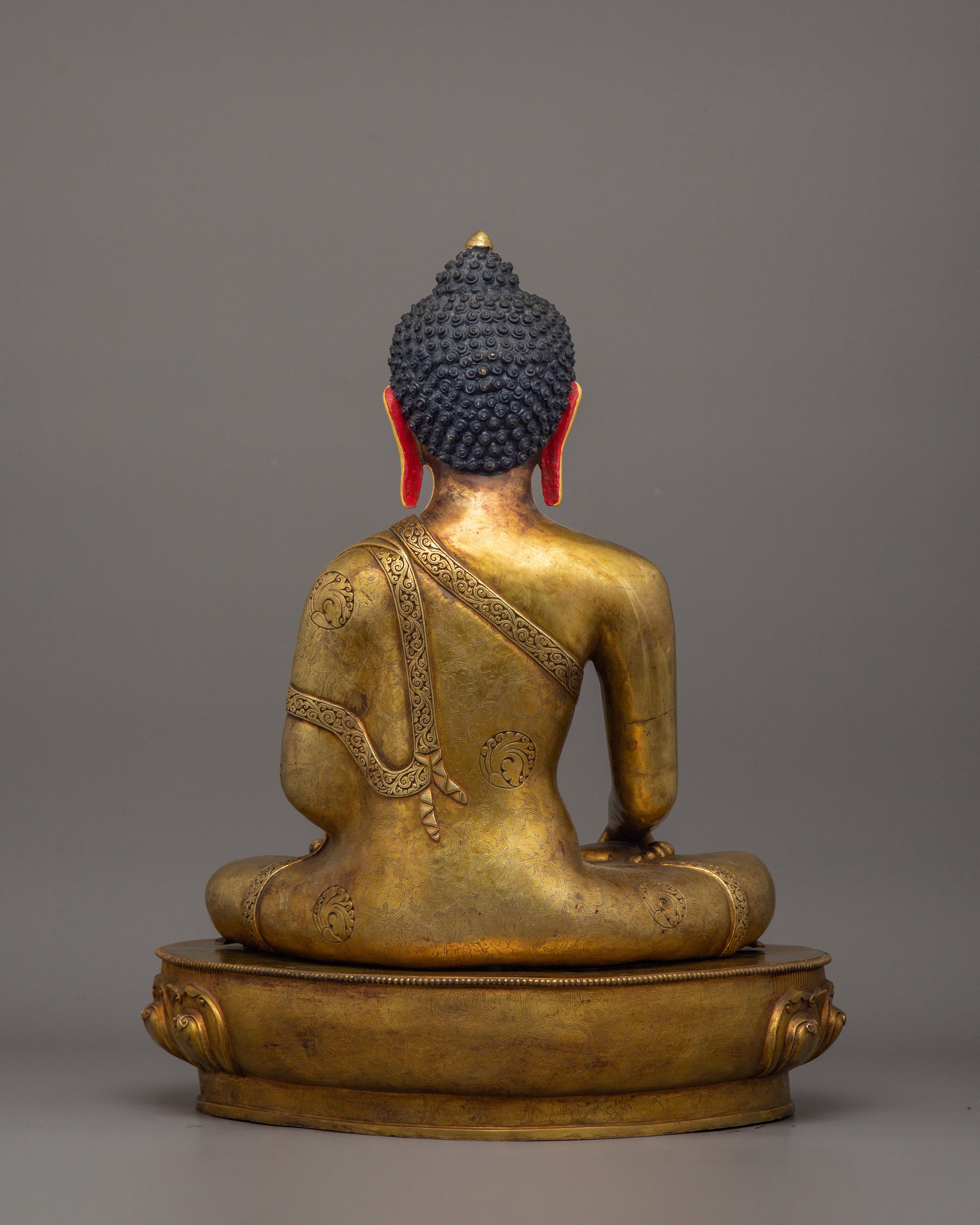 Tibetan Guru Shakyamuni Buddha Statue | Handmade Figurine of Buddha of Wisdom